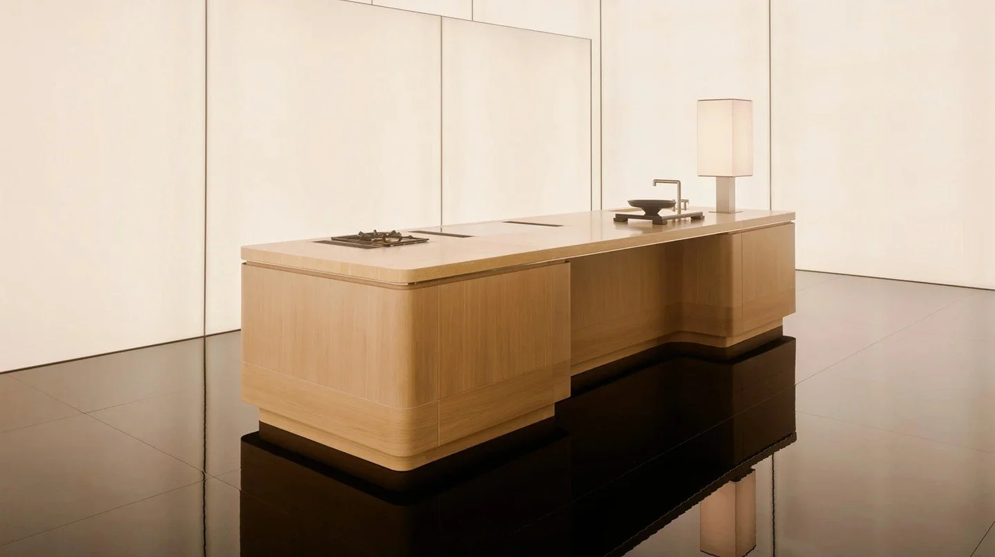 The new Harp kitchen by @poliform_official embodies a refined dialogue between architecture and contemporary living. Defined by its sculptural forms, softened edges, and balanced material palette, Harp transforms the kitchen into a space of quiet sop