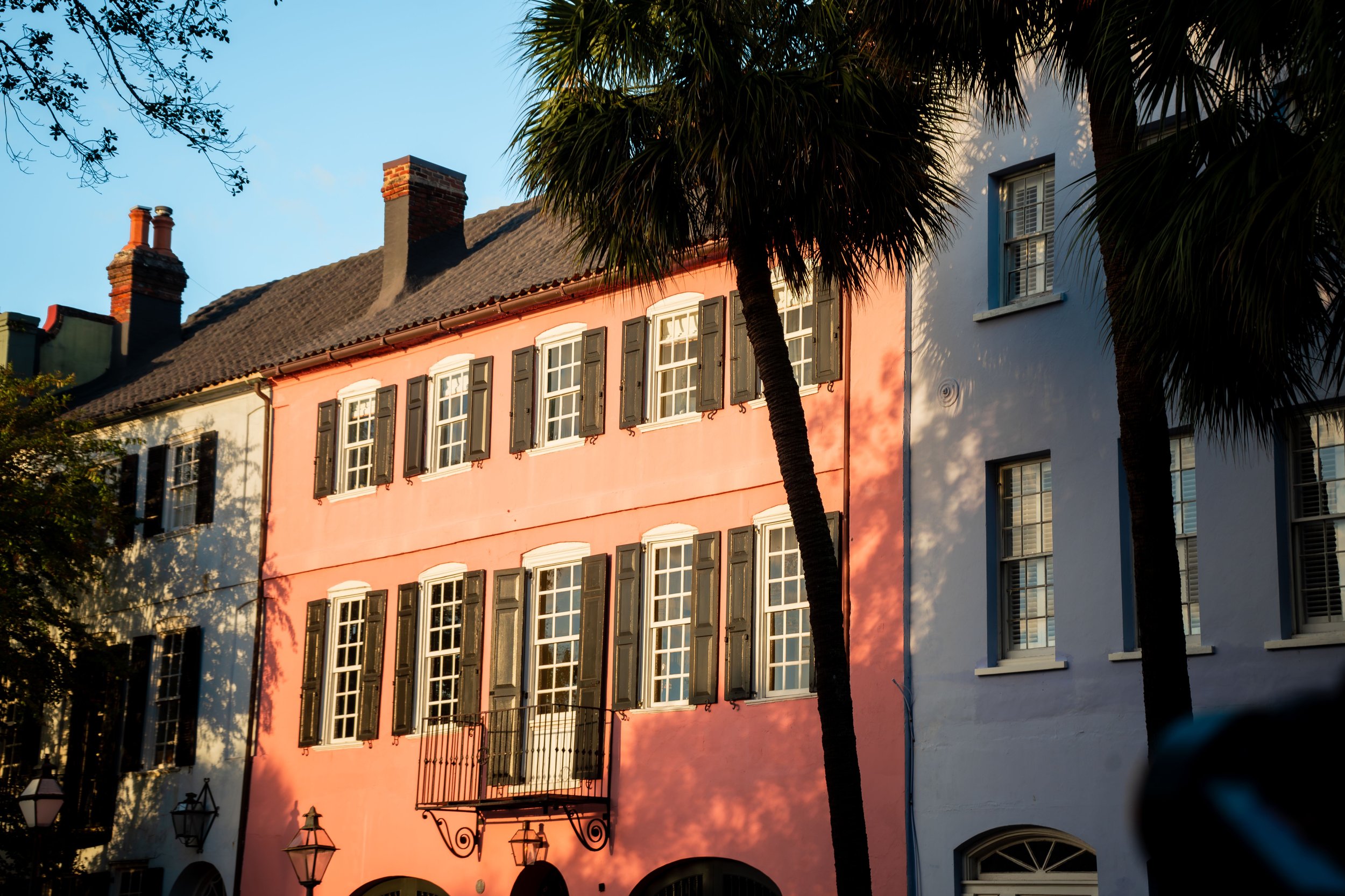 Iconic Rainbow Row Houses - Charleston Engagement and Proposal Photography