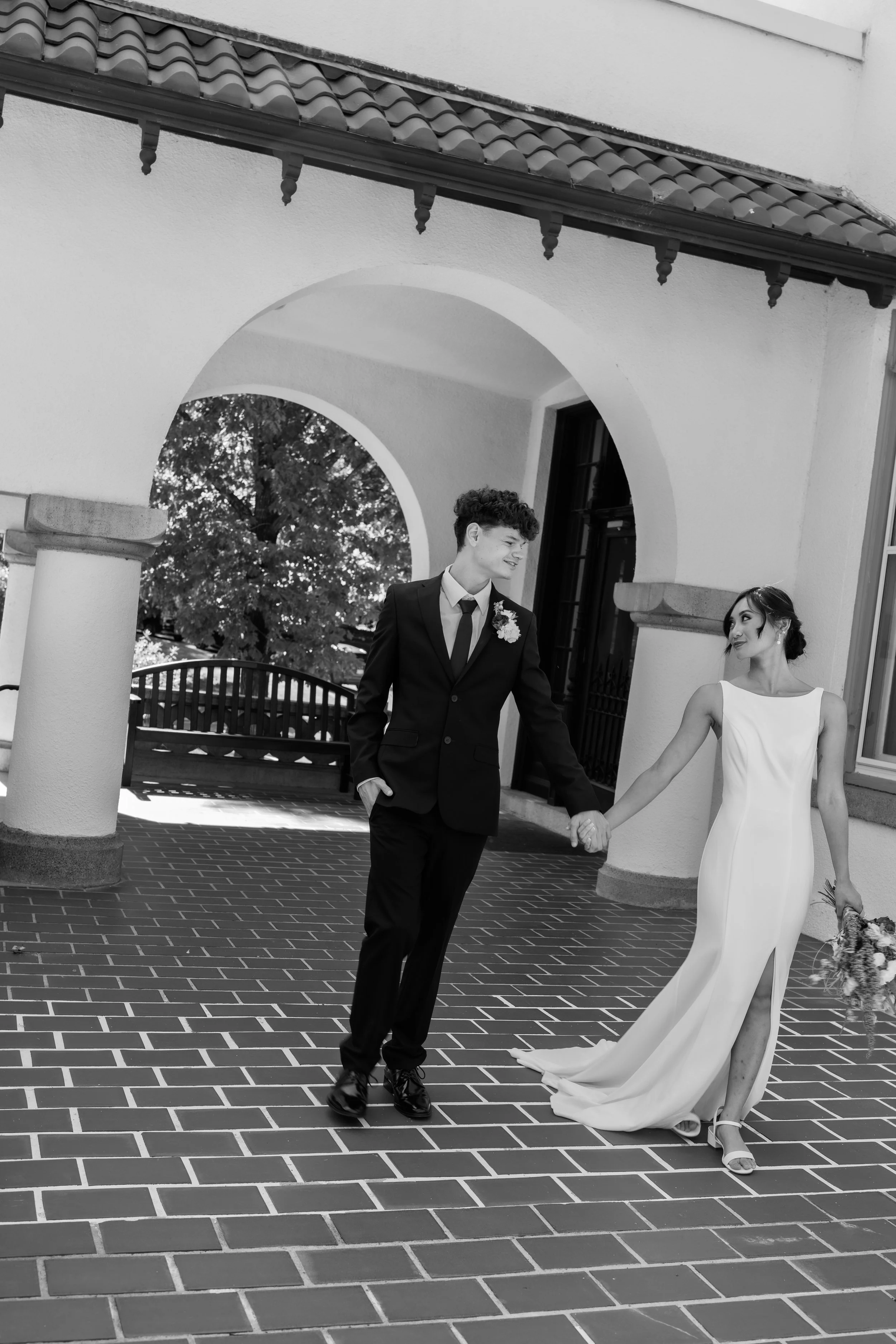hill-house-durham-nc-wedding-black-and-white-archway-walk.jpg
