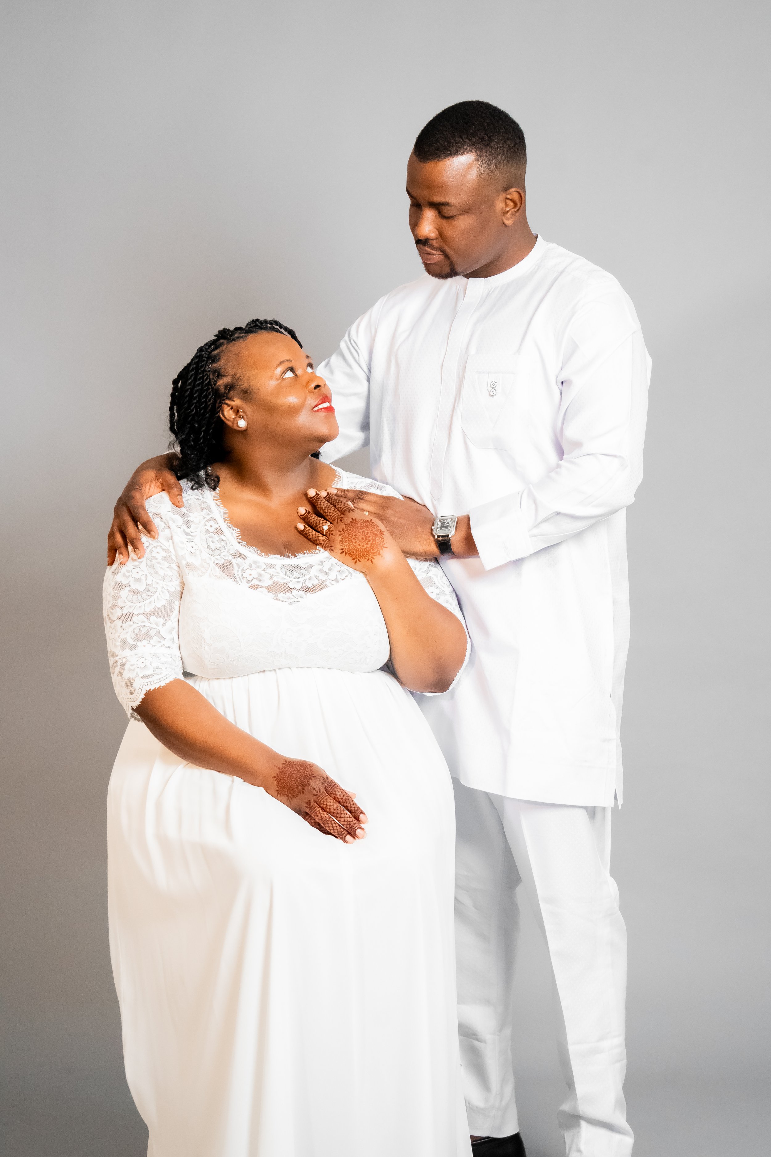 studio-wedding-portrait-raleigh-nc-standing-together-looking-at-each-other-kzk-visuals.JPG