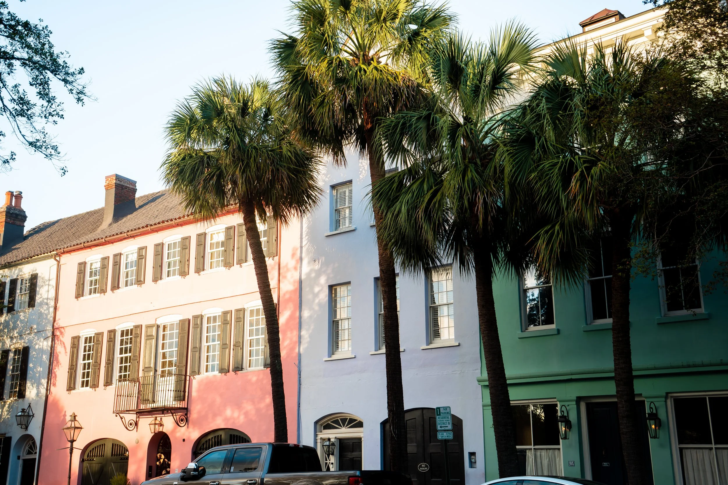 Iconic Rainbow Row Houses - Charleston Engagement and Proposal Photography