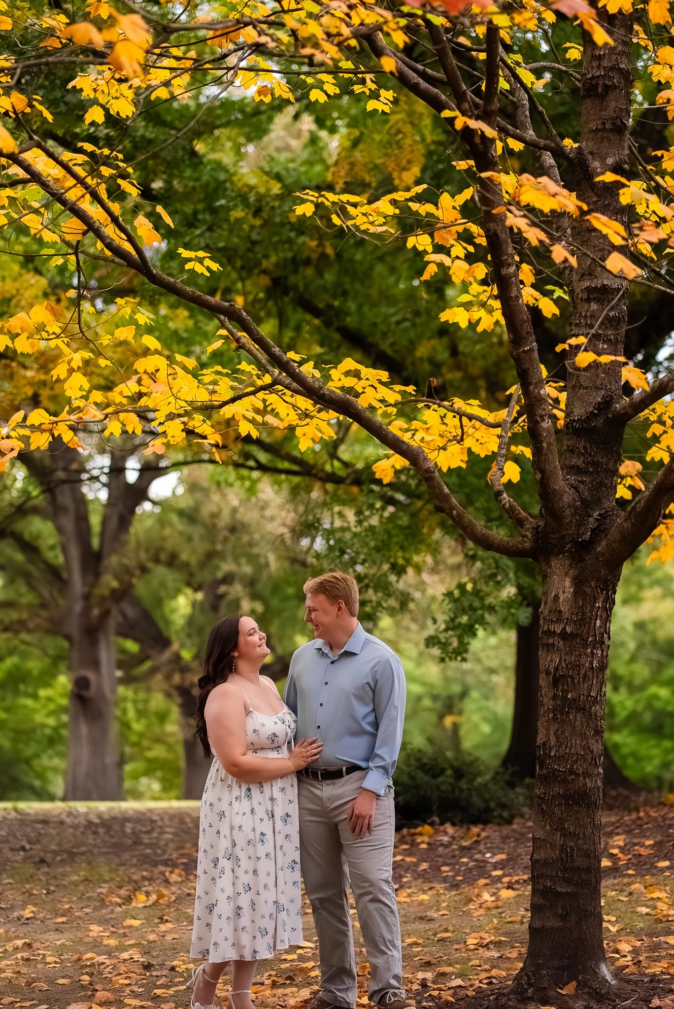 raleigh-nc-engagement-session-standing-together-fall-light-kzk-visuals.jpg