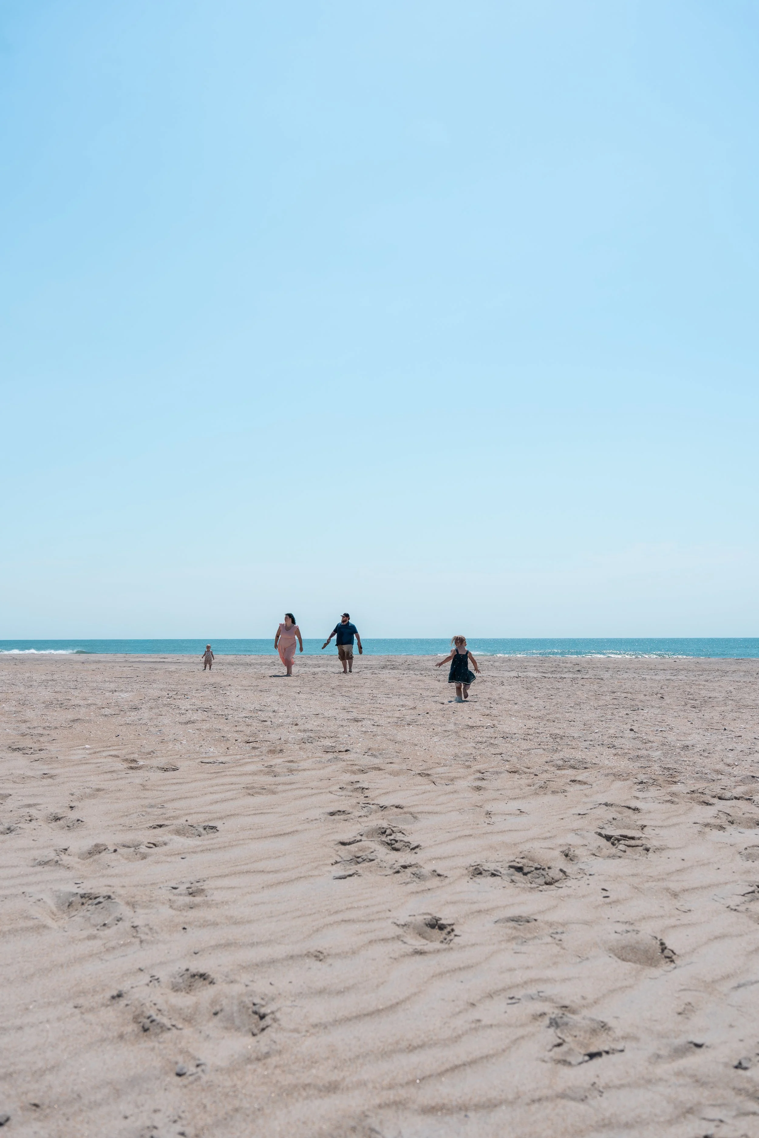 A Breezy Family Beach Session at Cape Lookout, NC