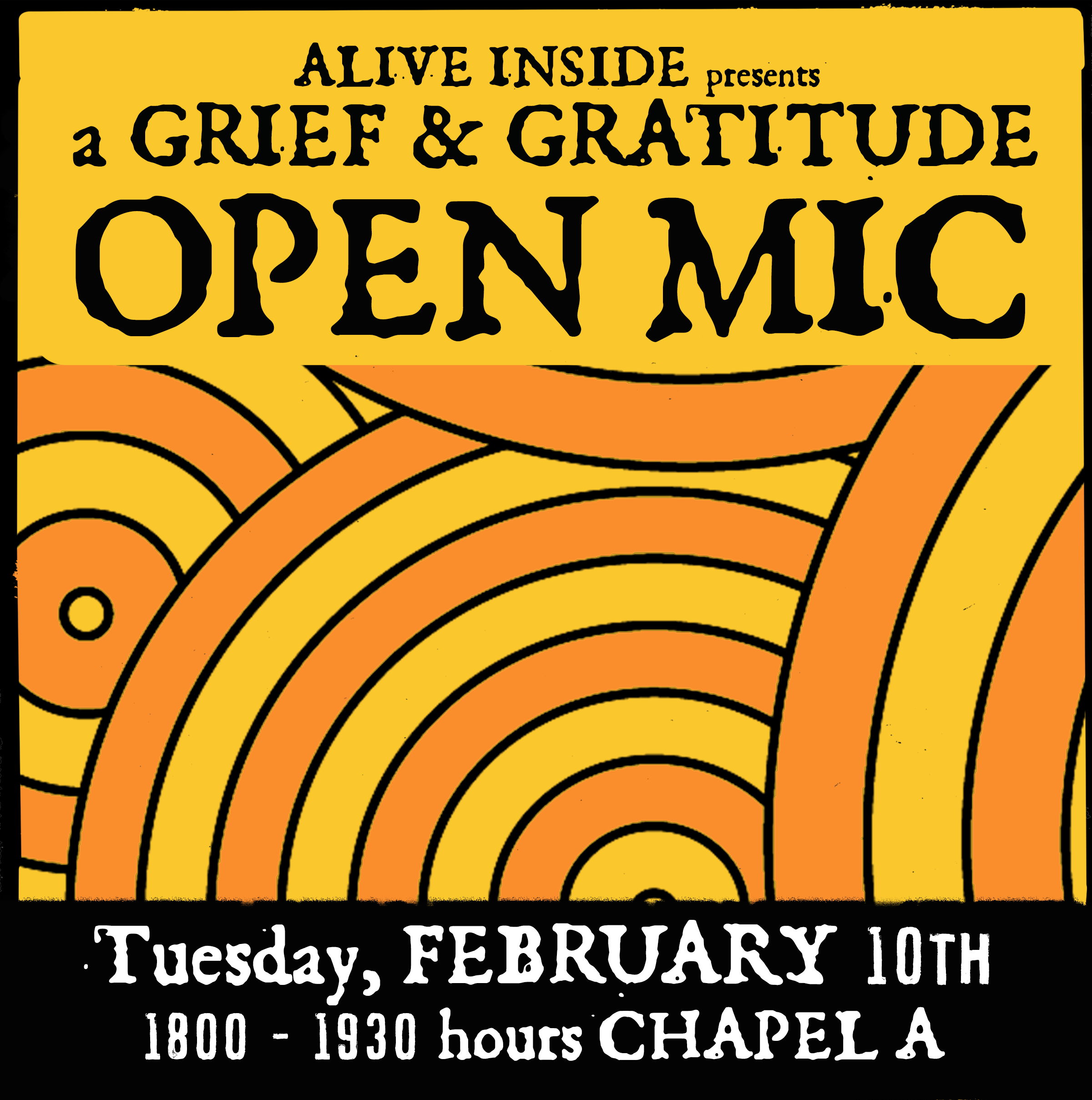 Alive Inside Presents: A GRIEF &amp; GRATITUDE OPEN MIC @ San Quentin