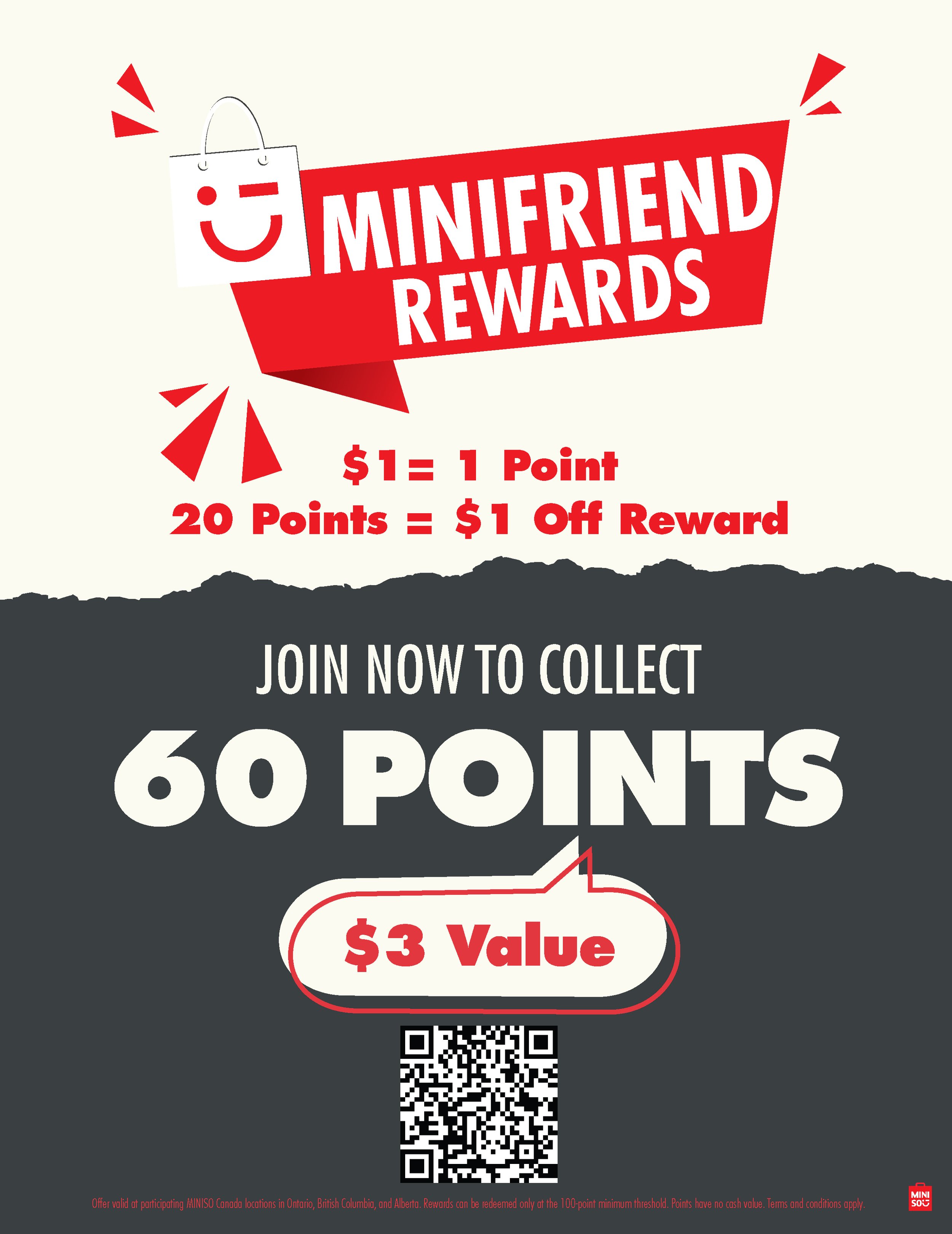 Miniso Membership Program In-store Flyer