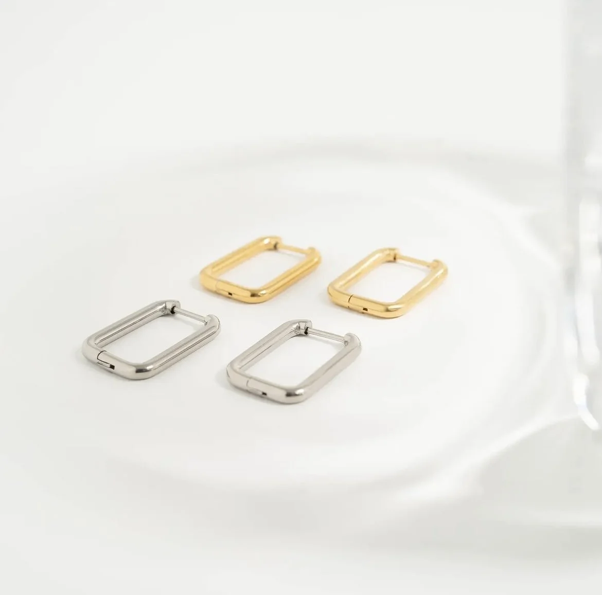 Rounded Rectangle Earrings