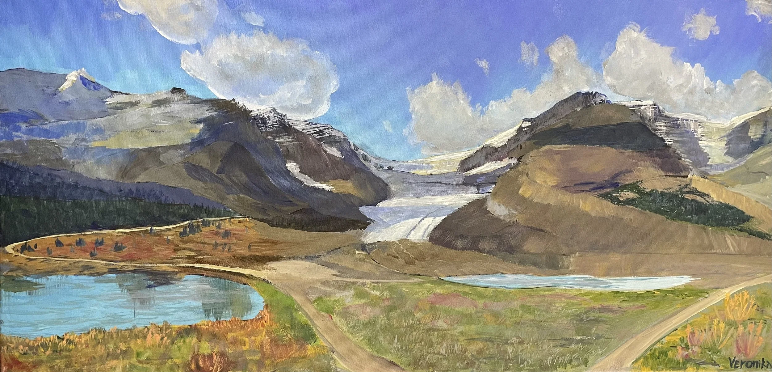  Icefields  
Acrylic on Canvas 15"X30"