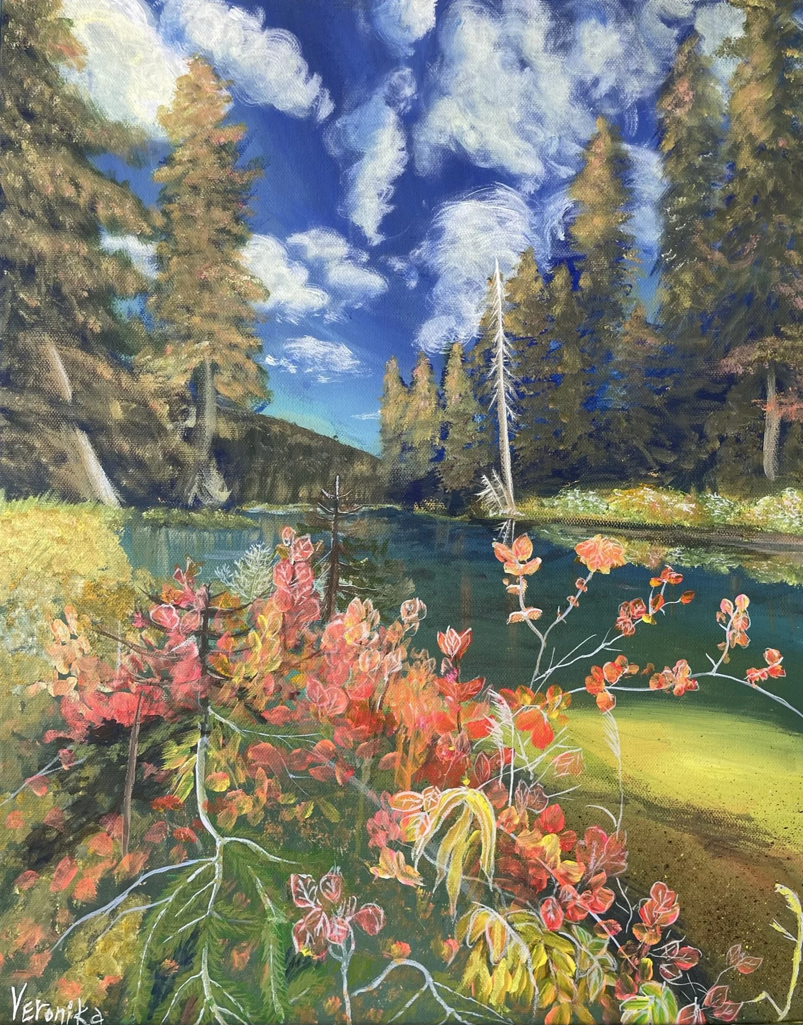  The Beautiful Nature  
Acrylic on Canvas 20"X16"