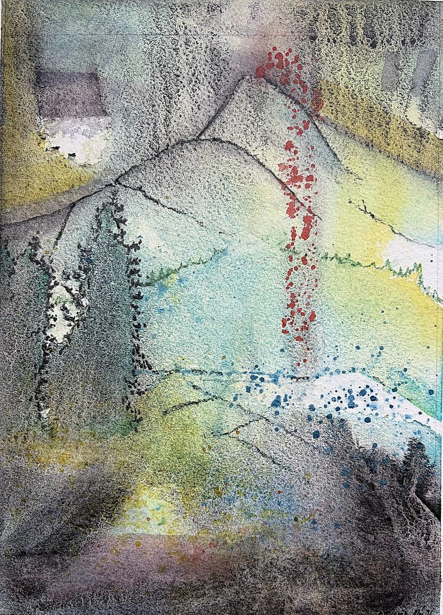  Volcano  
Watercolour and Gouache 12"x9"