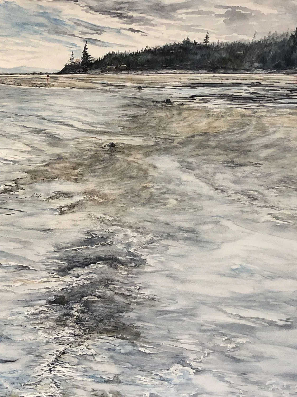 Tidal Stroll 
Watercolour 22"x16"