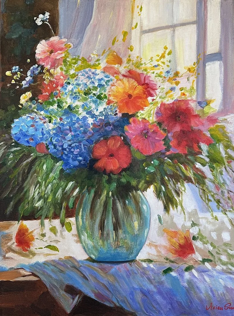  Morning Flowers  
Acrylic on Canvas 16"x20"