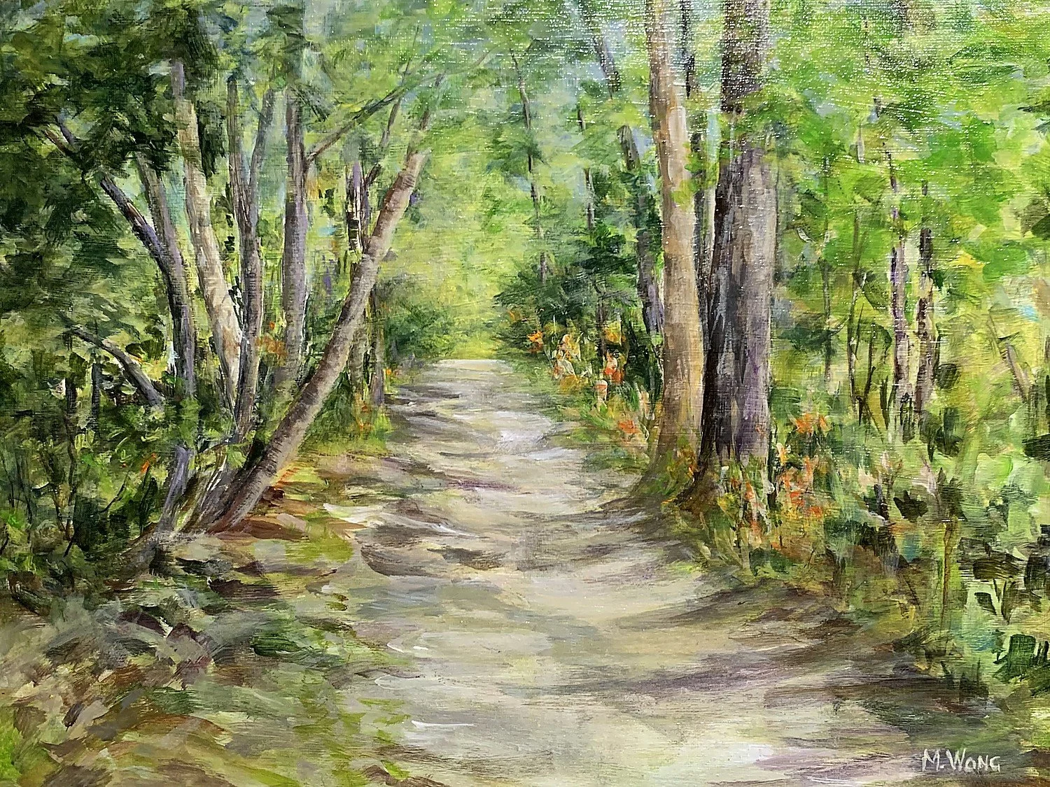  A Walk in the Park 
 Acrylic on Canvas Board 12"x16"