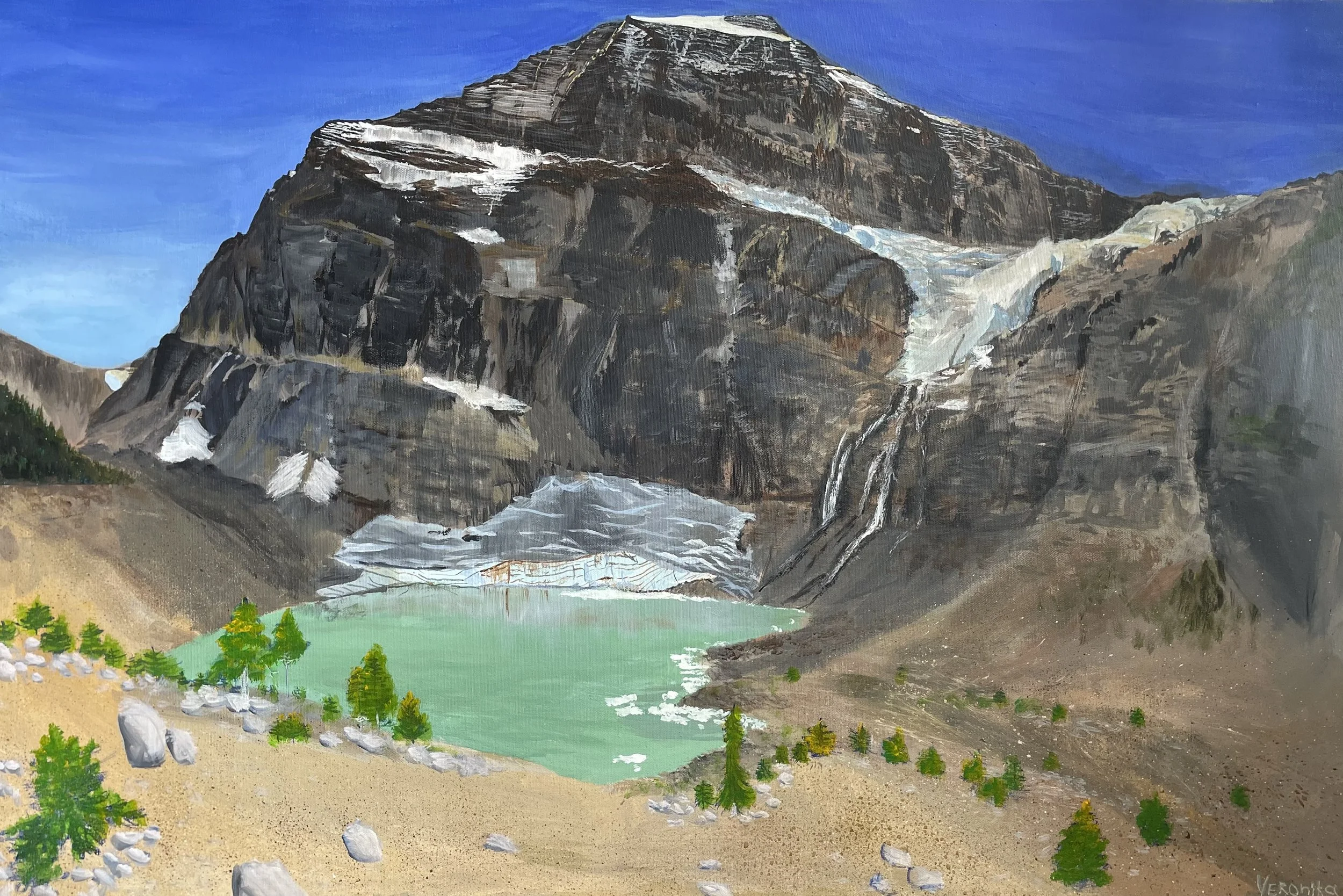  Mt Edith Cavell  
Acrylic on Canvas 24"X36"