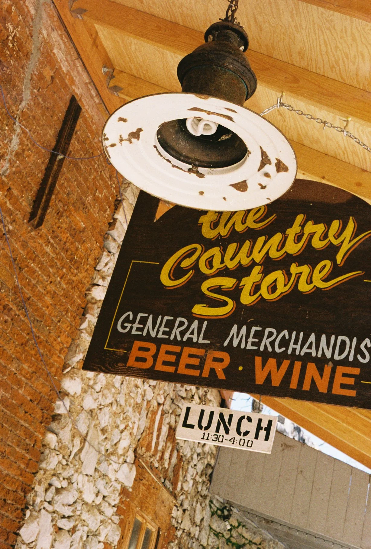 Old country store sign