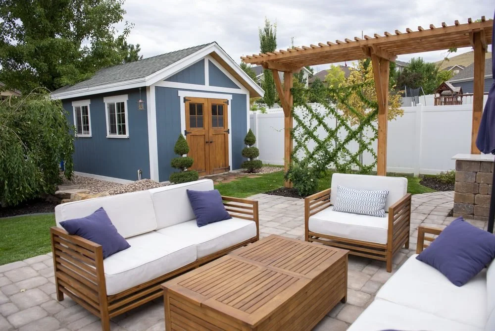 Paver patio and landscaping by Kodiak Landscape® in Herriman, Utah