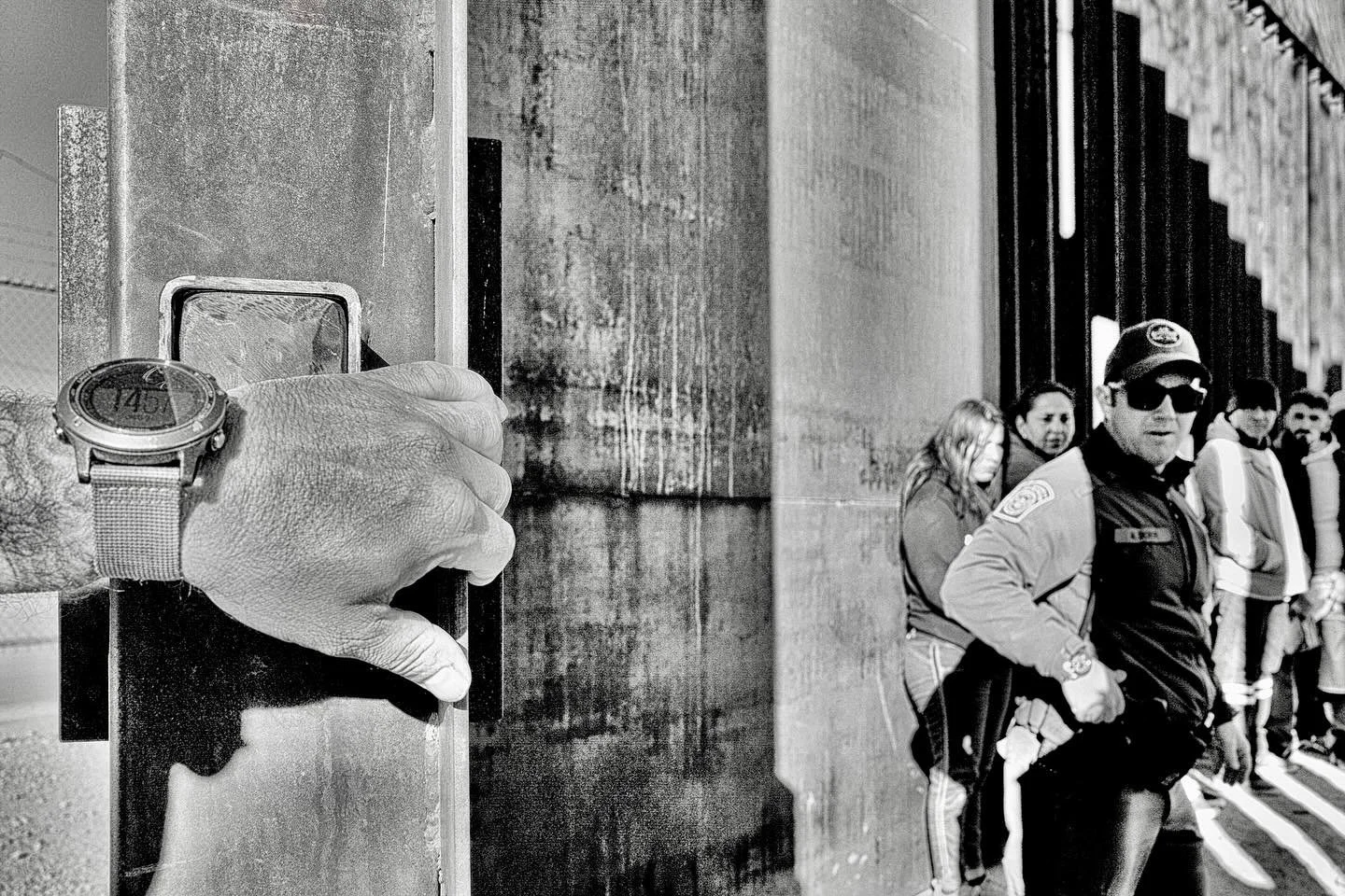 I&rsquo;m excited to share the news that this photograph from my 
One Landscape Divided series, 
&ldquo;Hand of Border Patrol at the Wall, El Paso Texas 2022&rdquo; 
has been selected for the Threshold 2025 Exhibition at CPAC November 21, 2025 &ndash