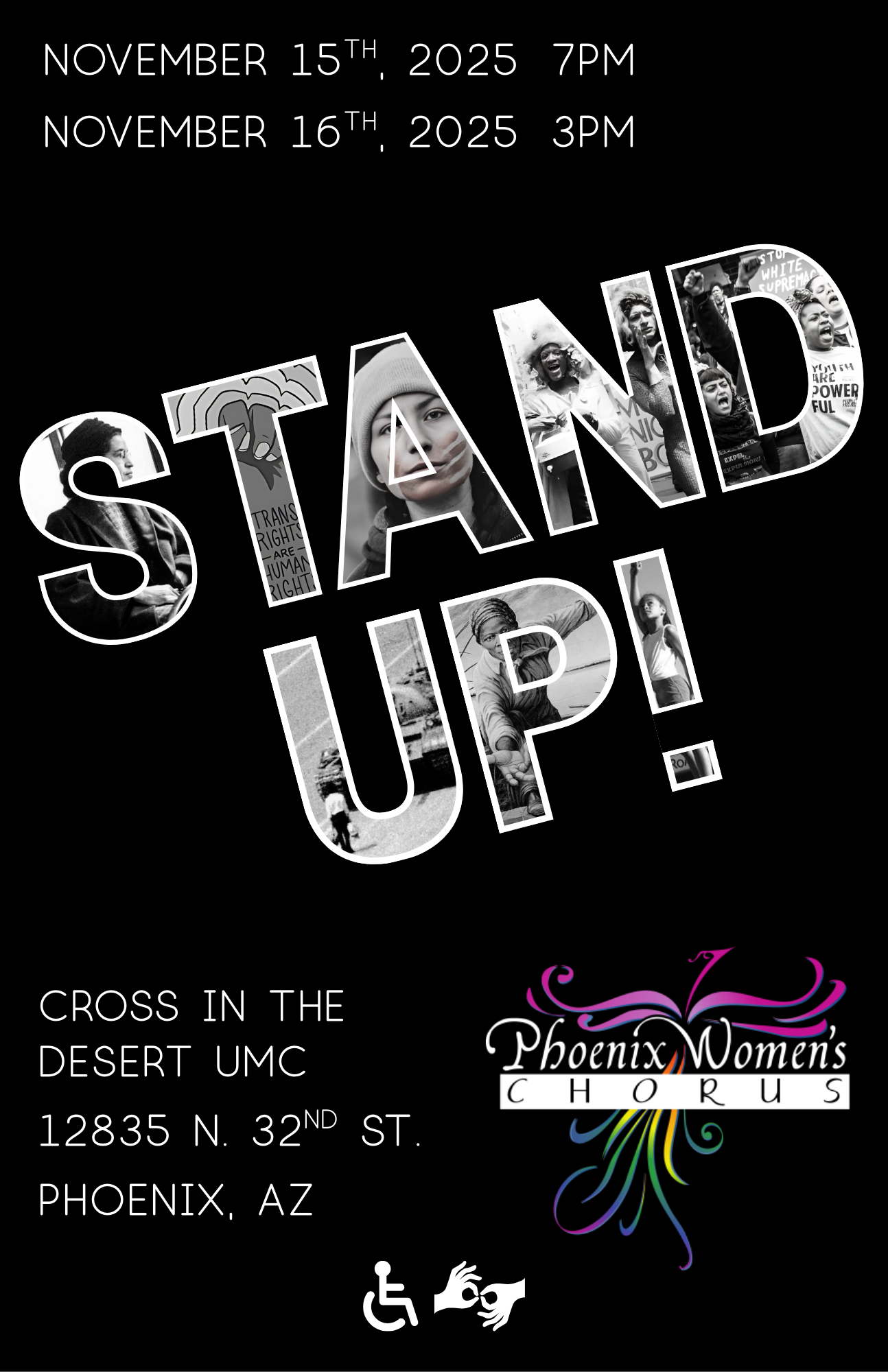 PWC's fall concert, Stand Up program cover.
