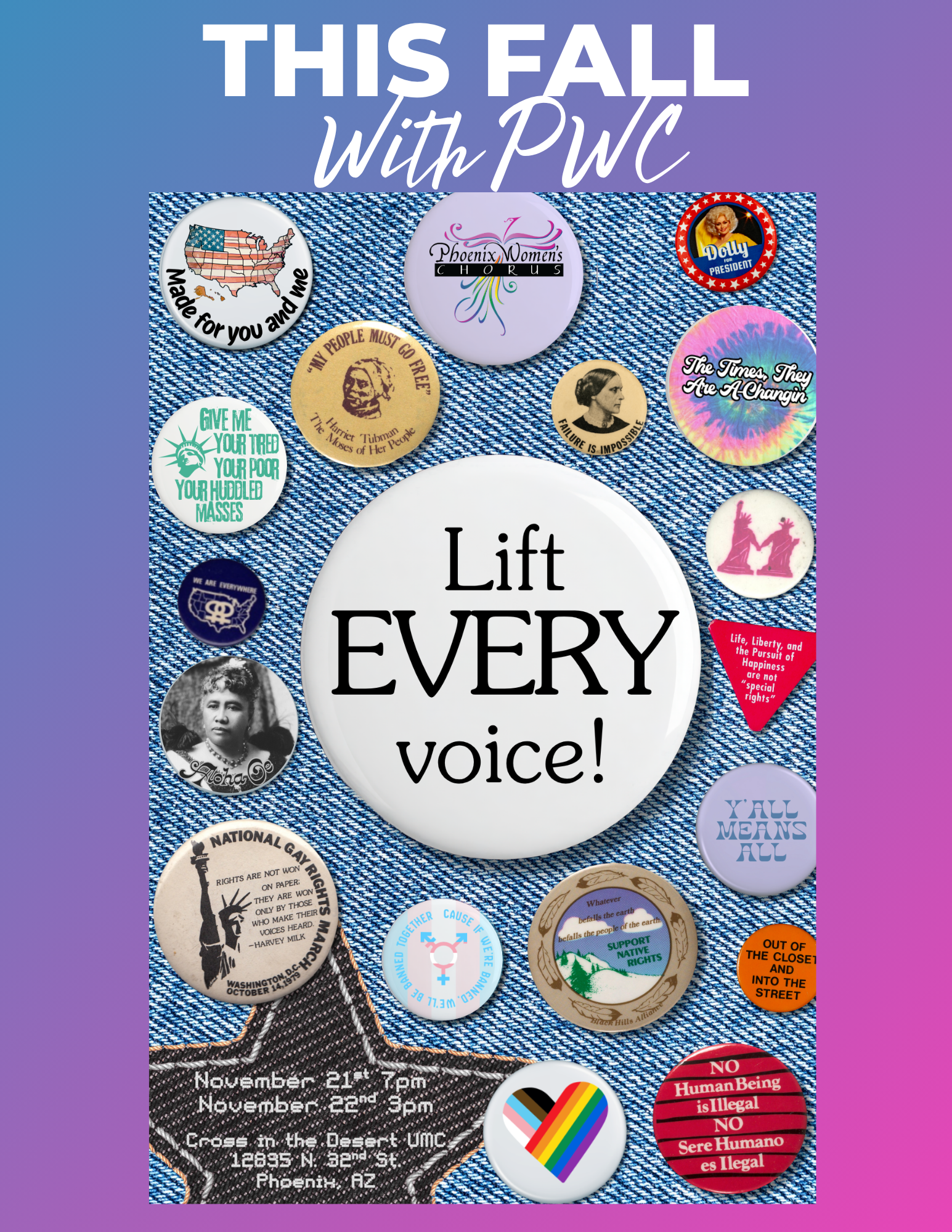 Lift every voice wtih Phoenix Women's Chorus.