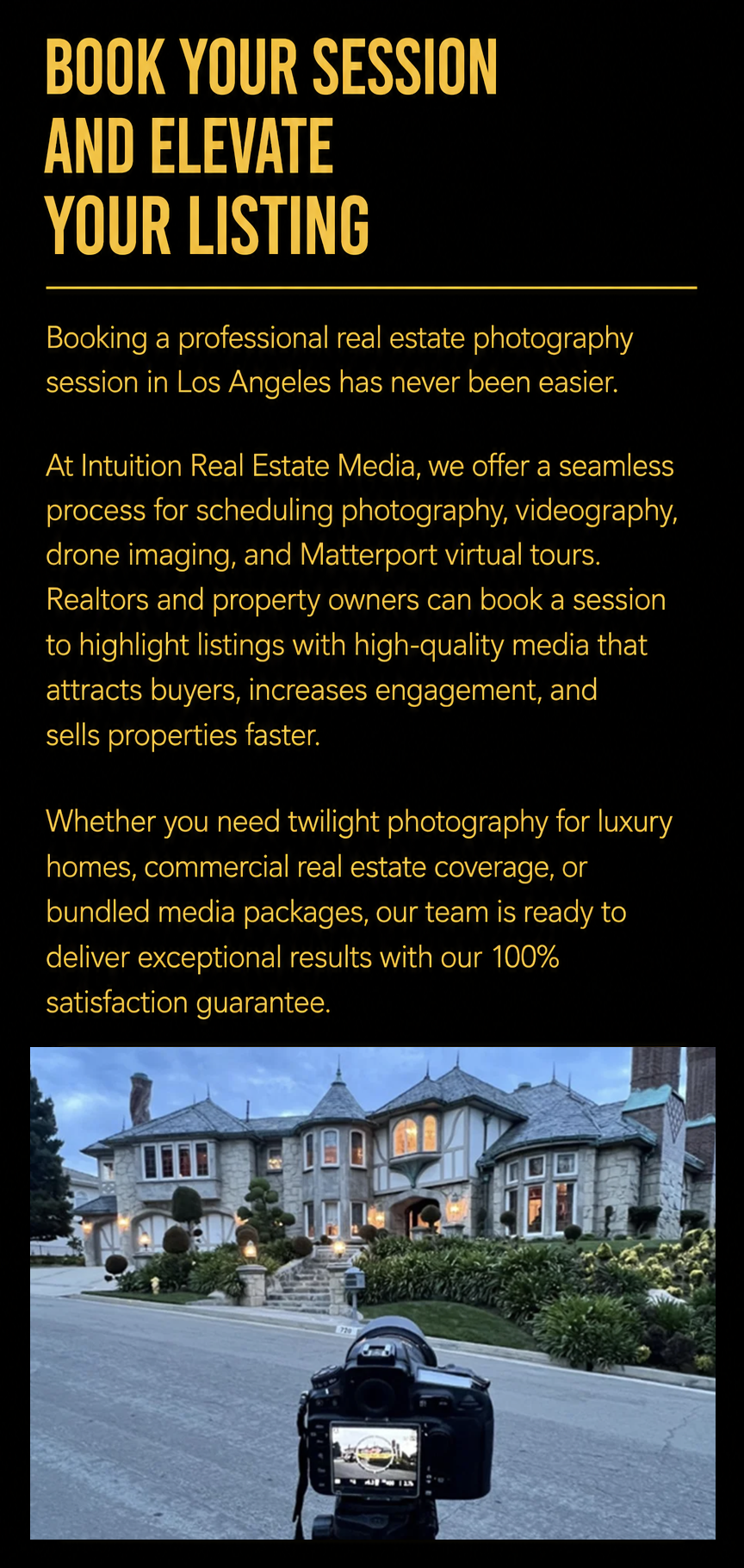 Real Estate Photography Los Angeles Mansion Intuition