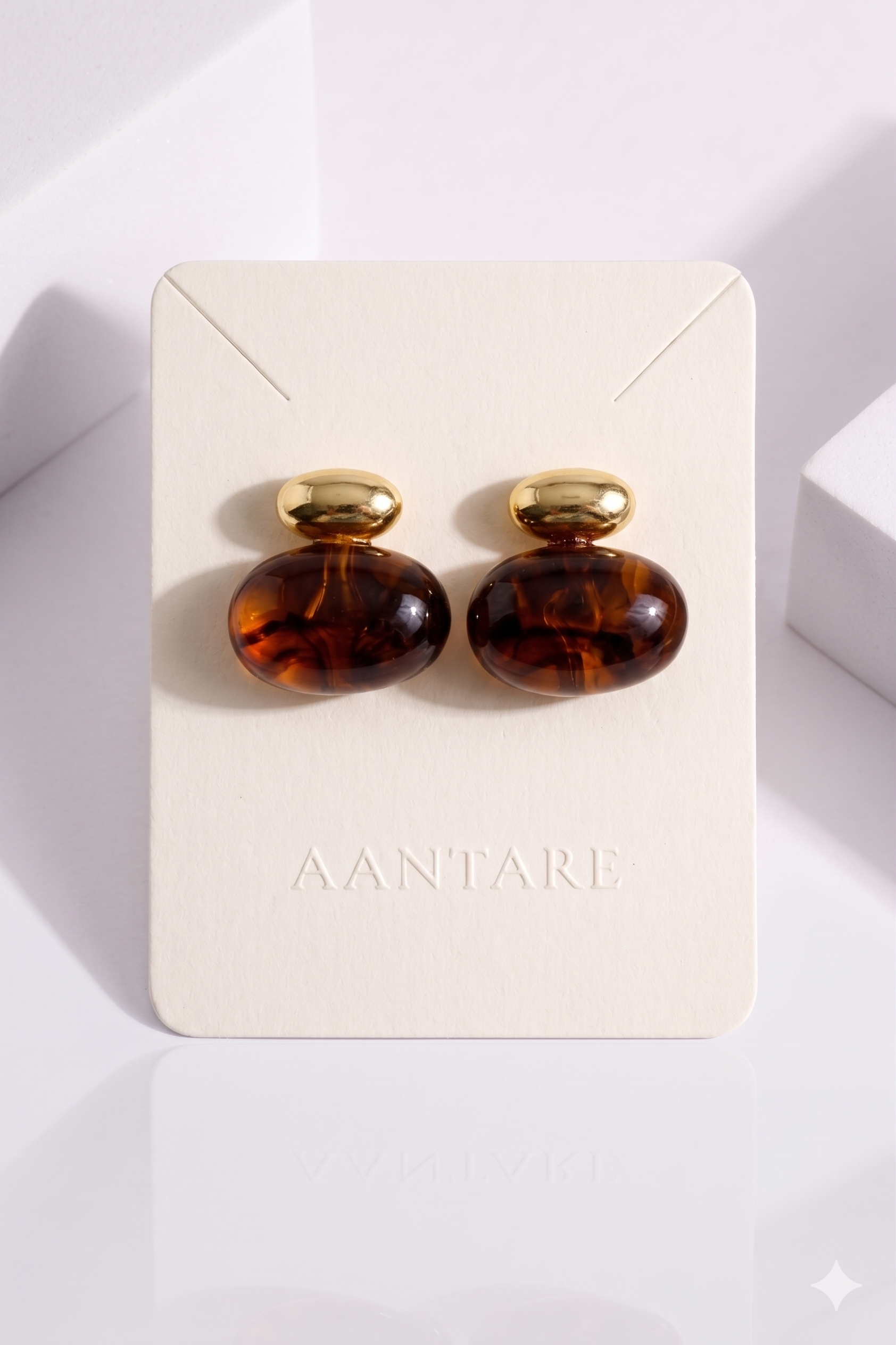 Amber love earrings
