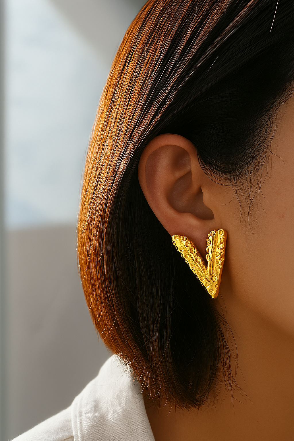 Textured Heart Earrings