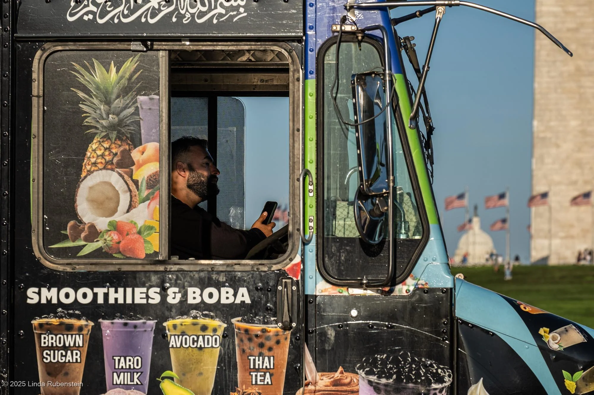 Food vendor at National Mall near Washington Monument in Washington DC