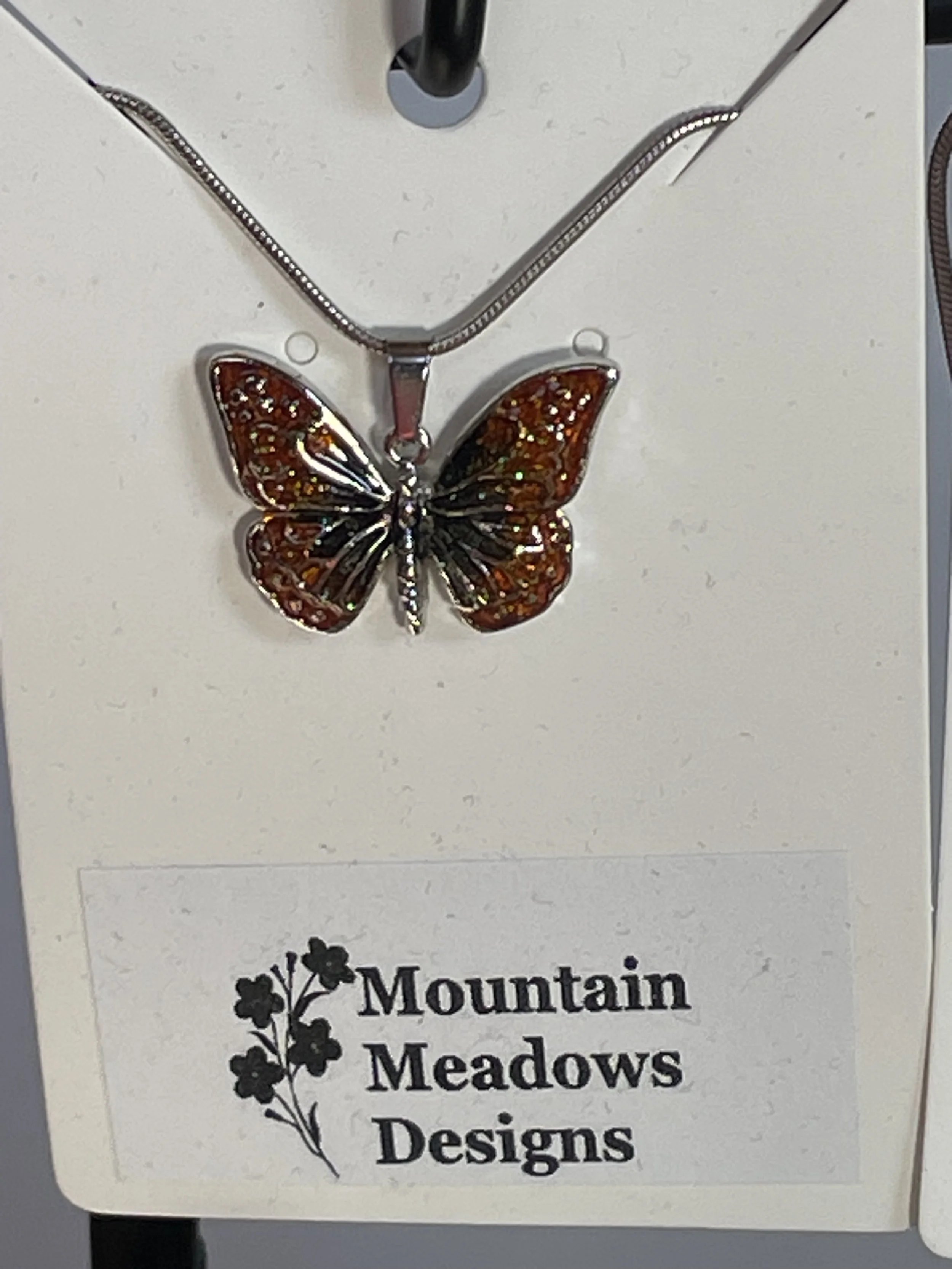 Glitter Butterfly Pendant Orange .jpg