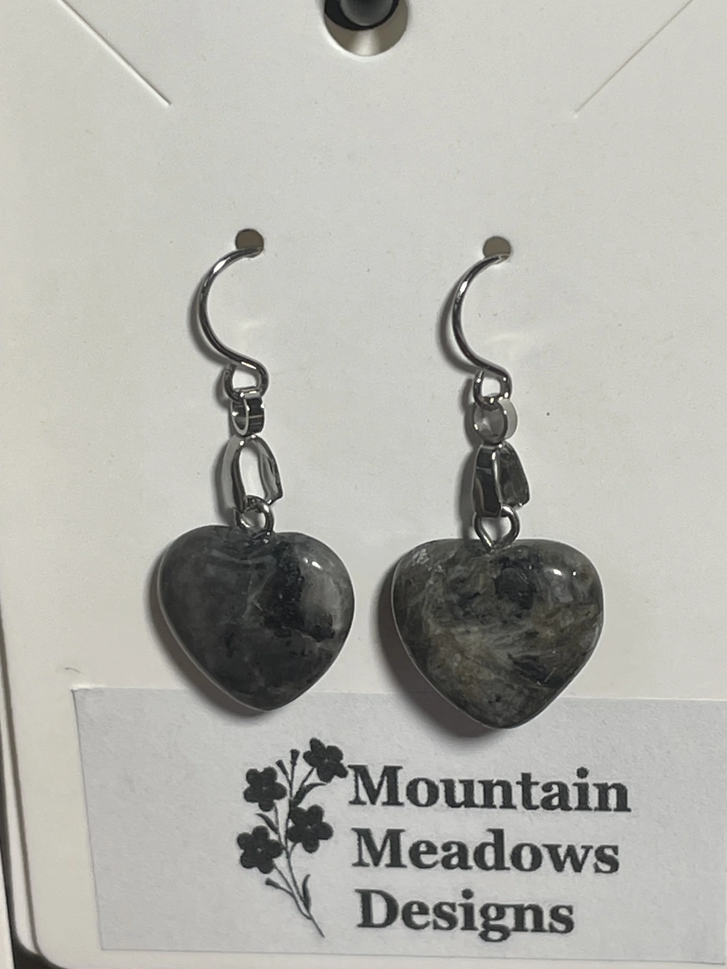 Stone Heart Earrings Black Grey Mix.jpg