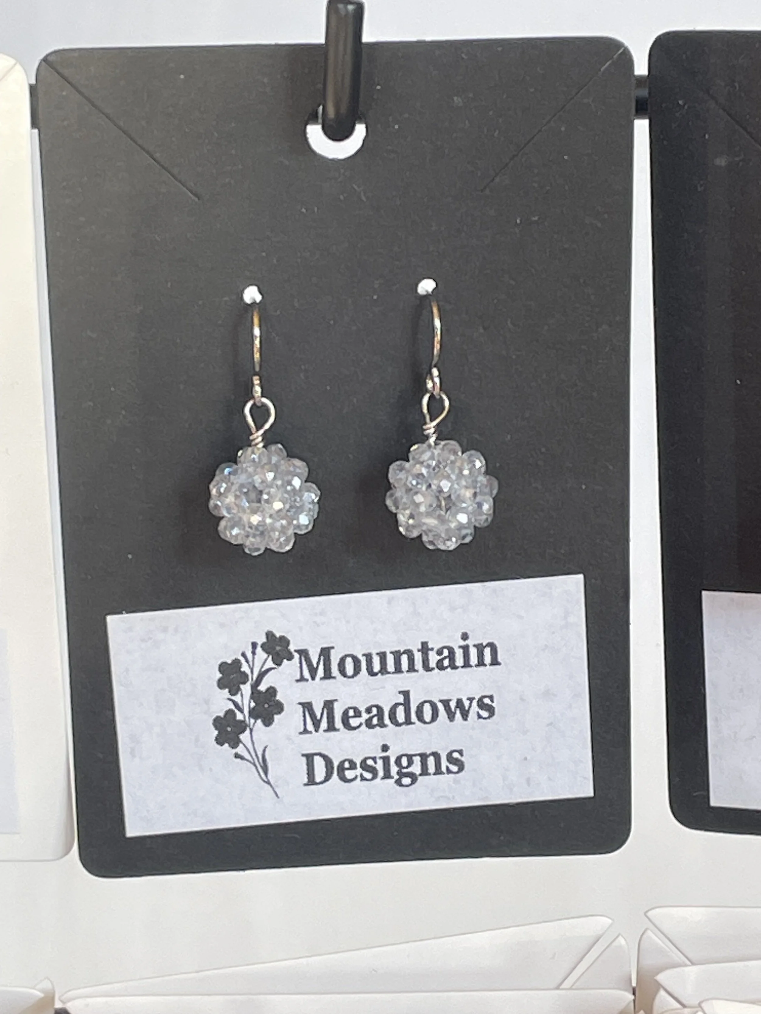 Beaded Sphere Earrings Silver.jpg