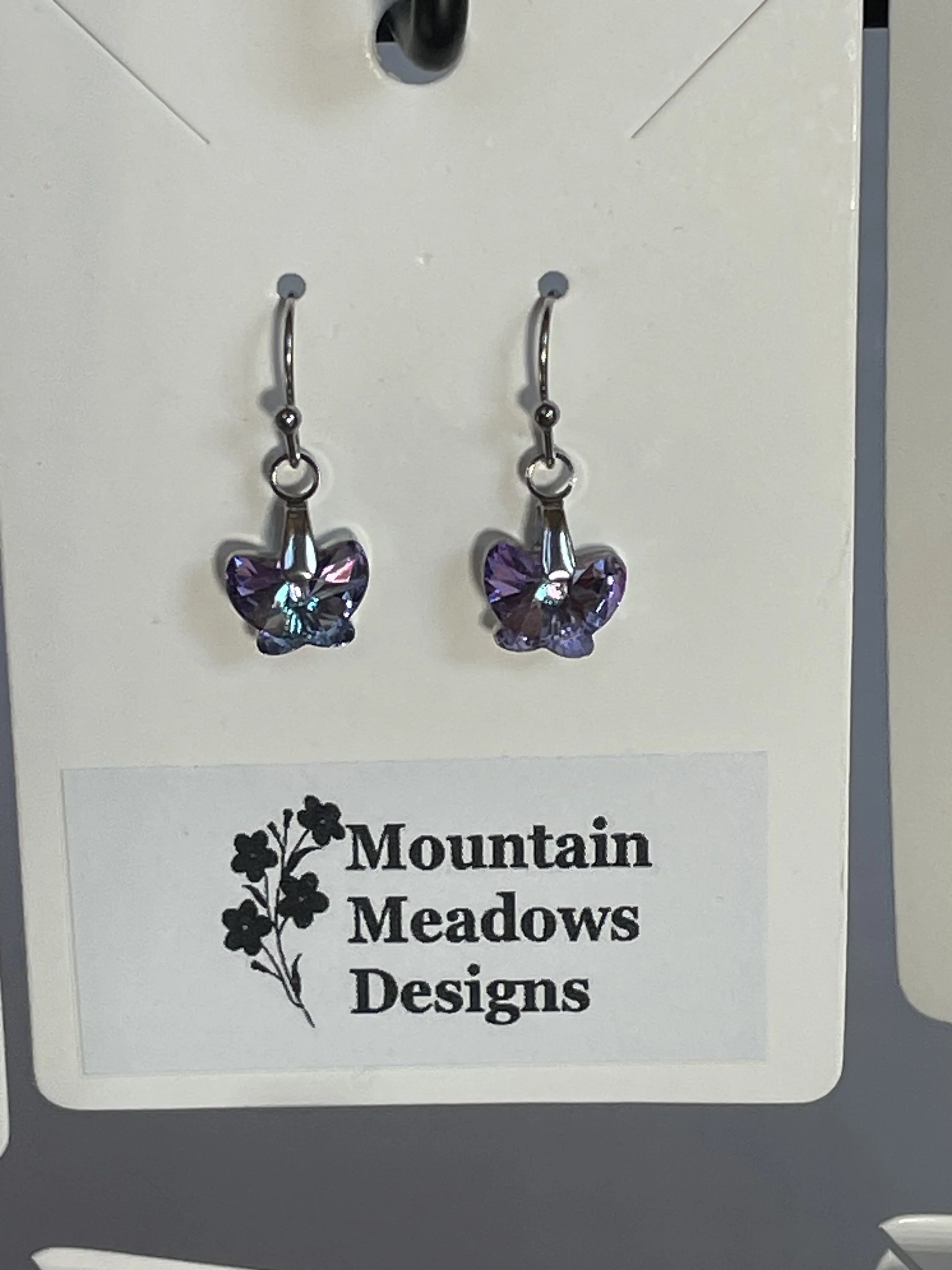 Crystal Butterfly Earrings Blue:Purple.jpg