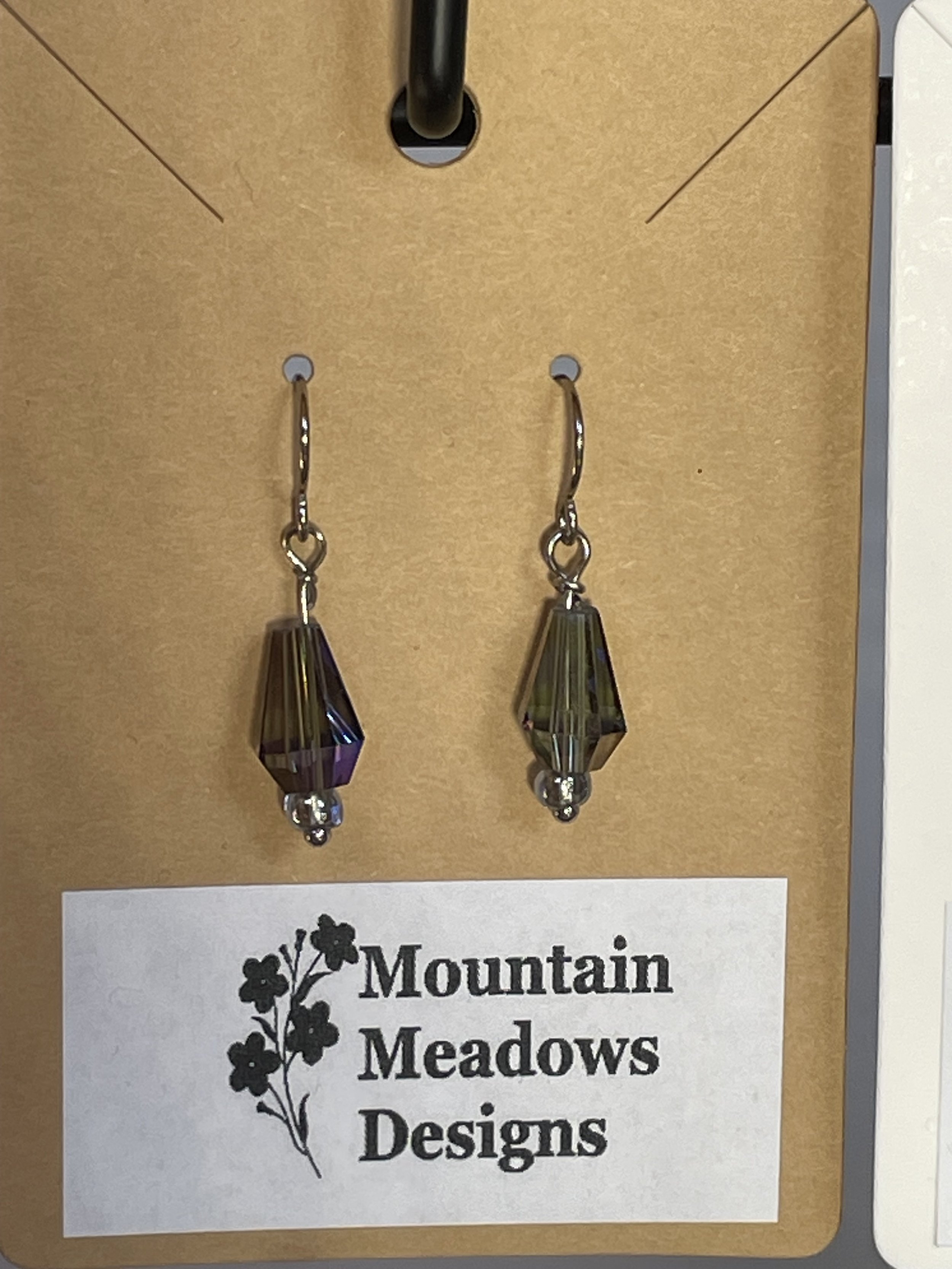 Purple Drop Earrings