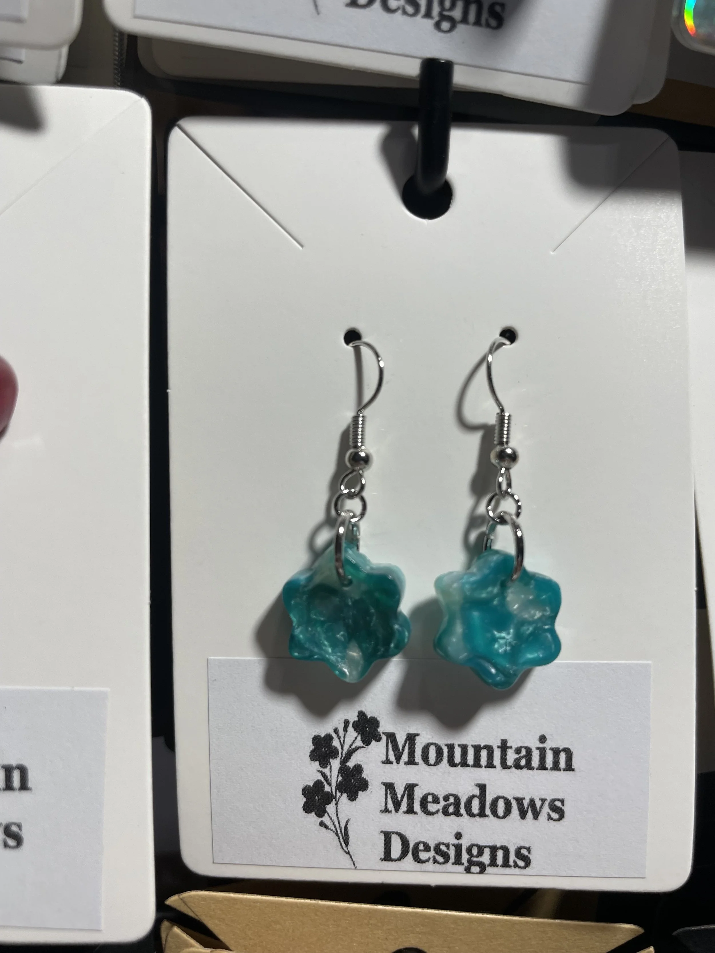 Teal Mix Flower Earrings (long).jpg