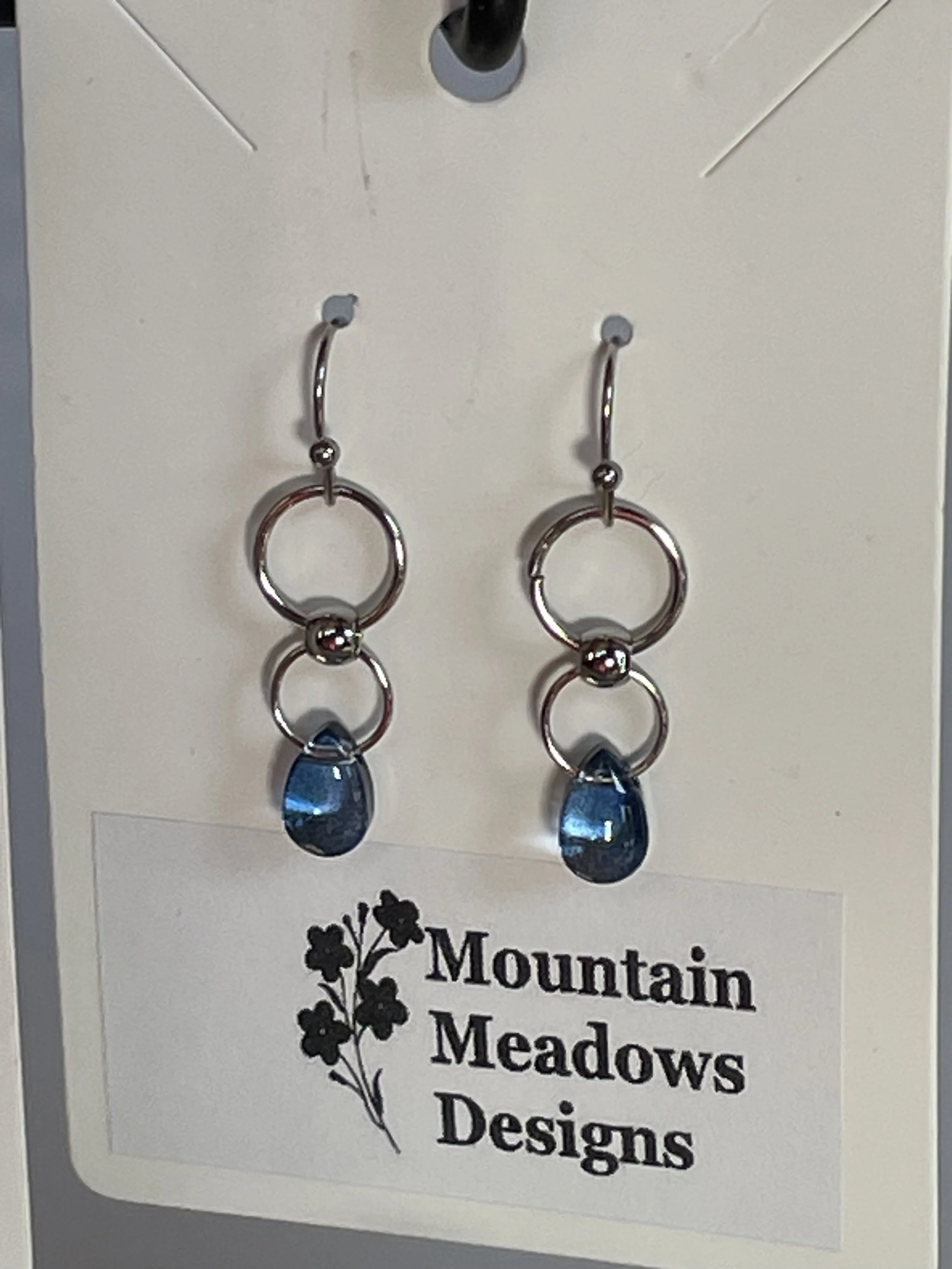 Raindrop Earrings Navy Blue:Clear (2 rings).jpg