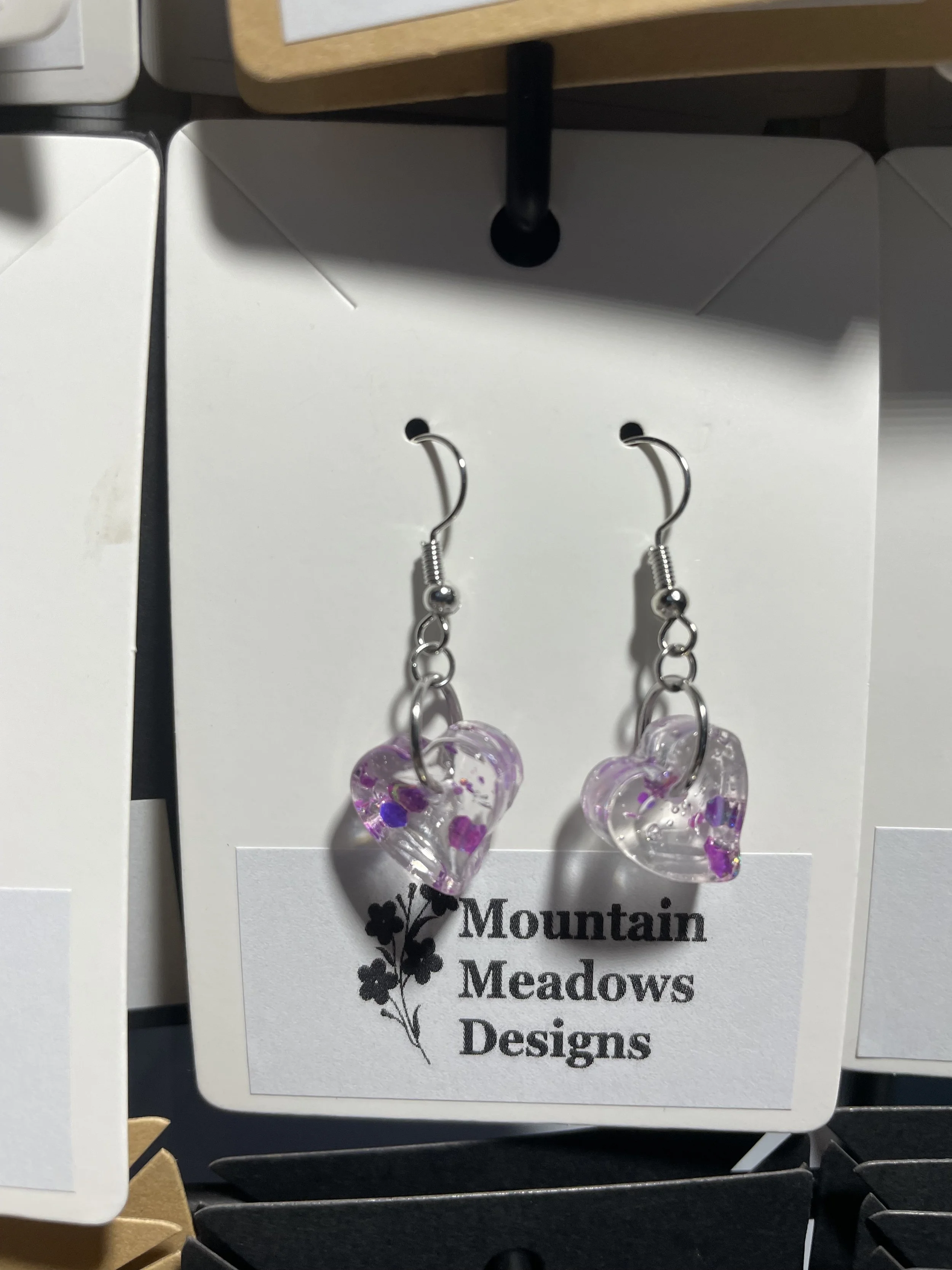 Purple Glitter Heart Earrings (long).jpg