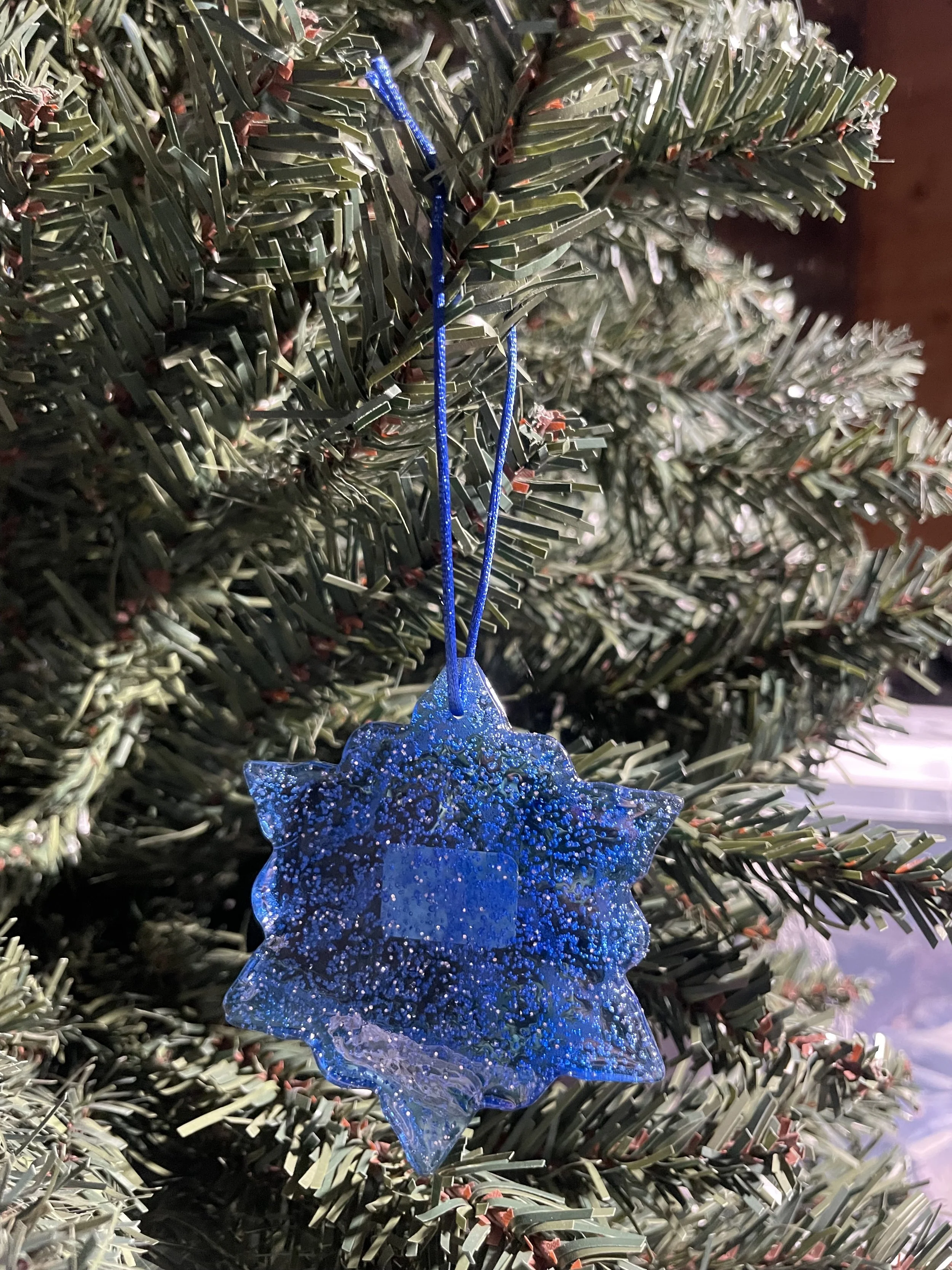 Sapphire Sparkle Snowflake Ornament (large).jpg
