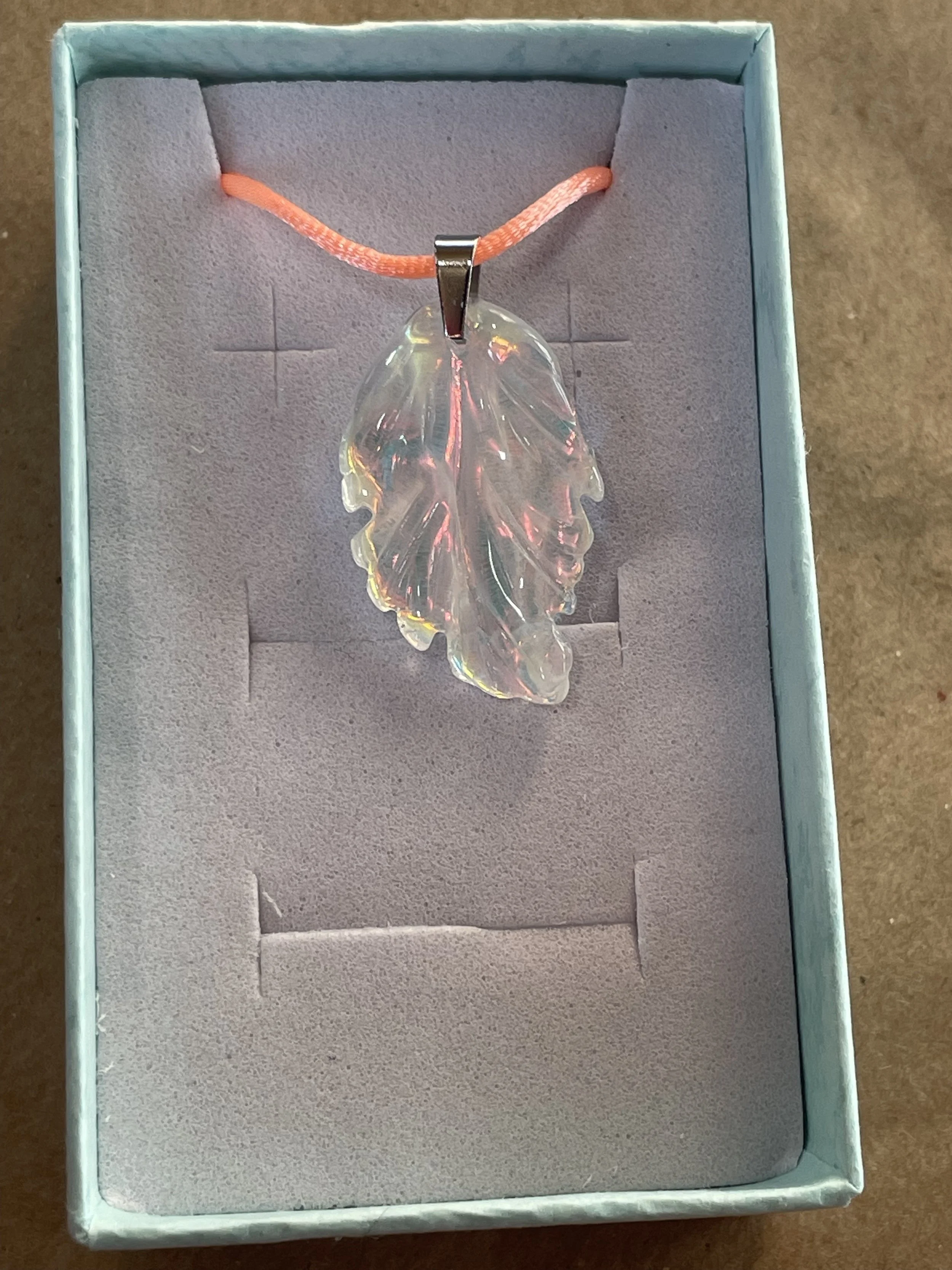 Glass Leaf Pendant