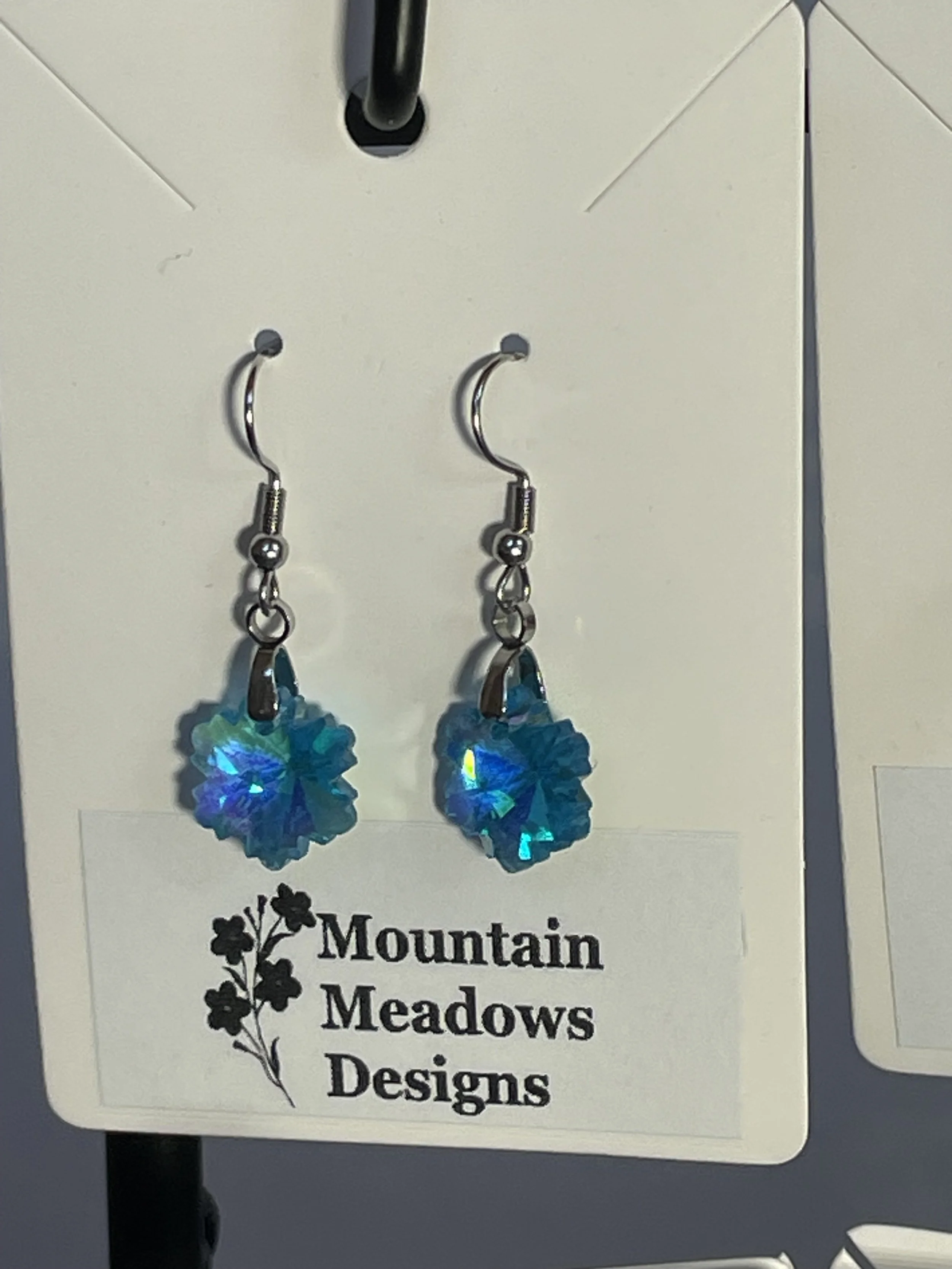 Ocean Blue Crystal Snowflake Earrings (long).jpg