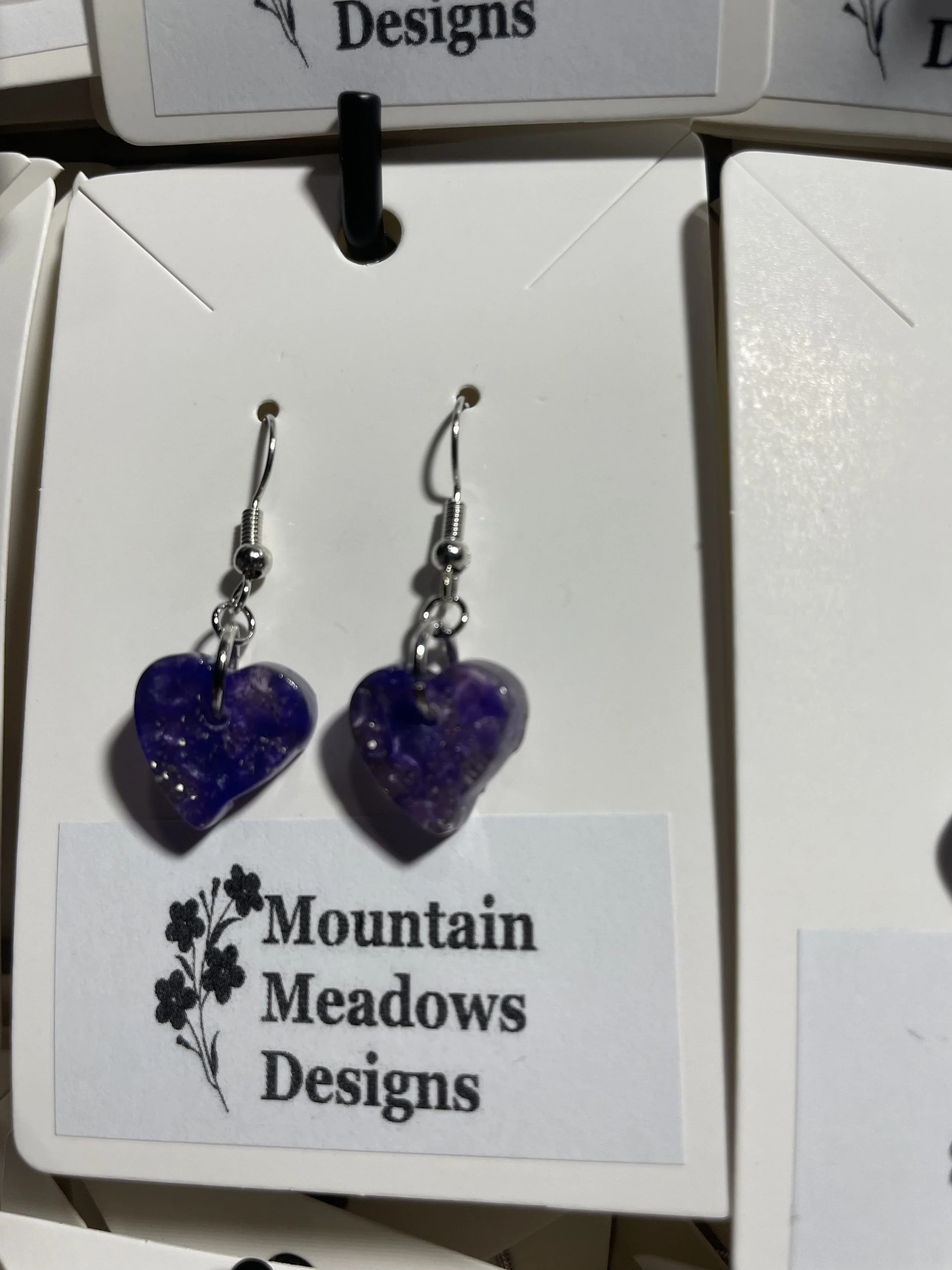 Heart Earrings (Longer version with coil)