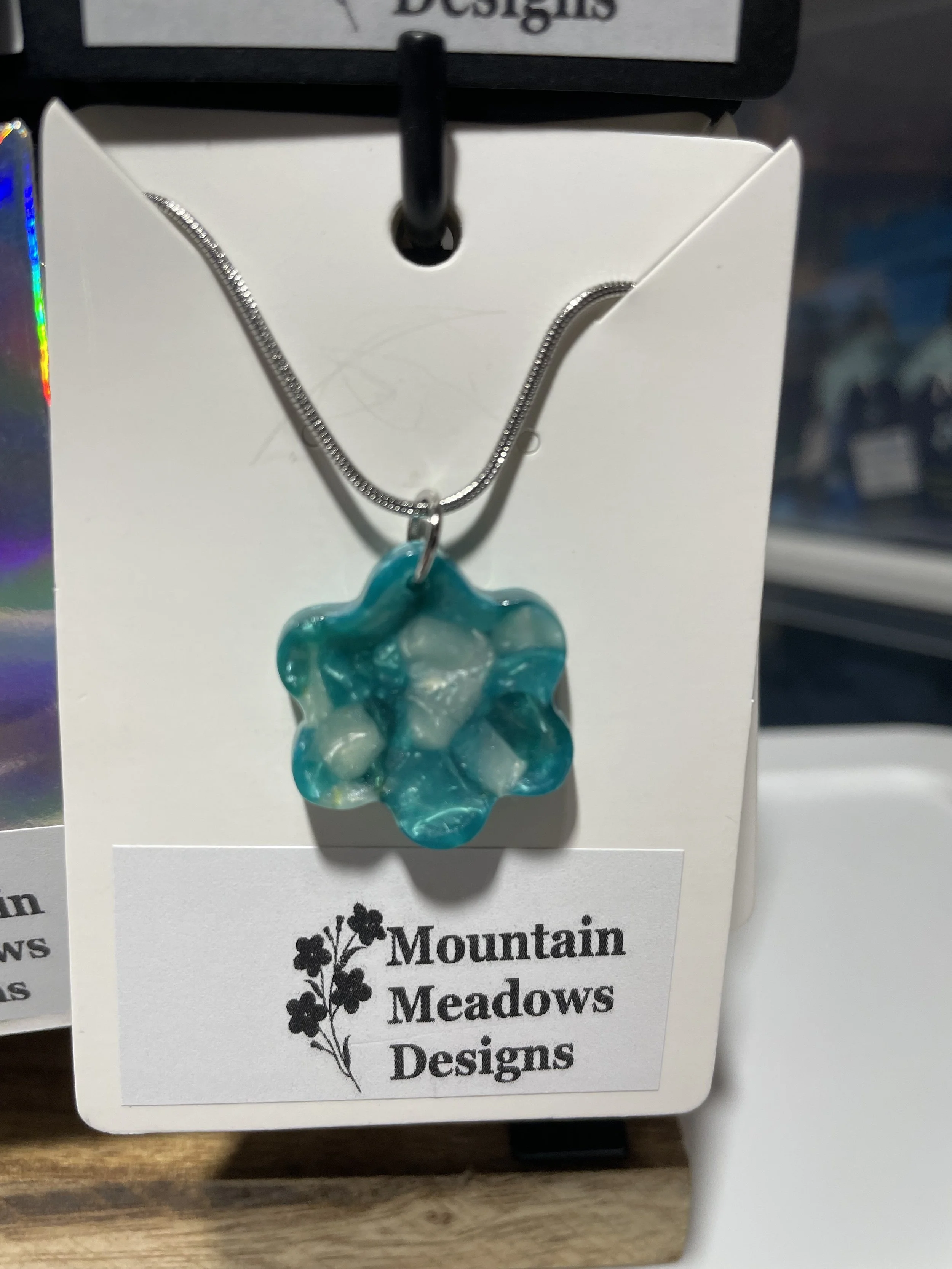 Teal Mix Flower Pendant.jpg
