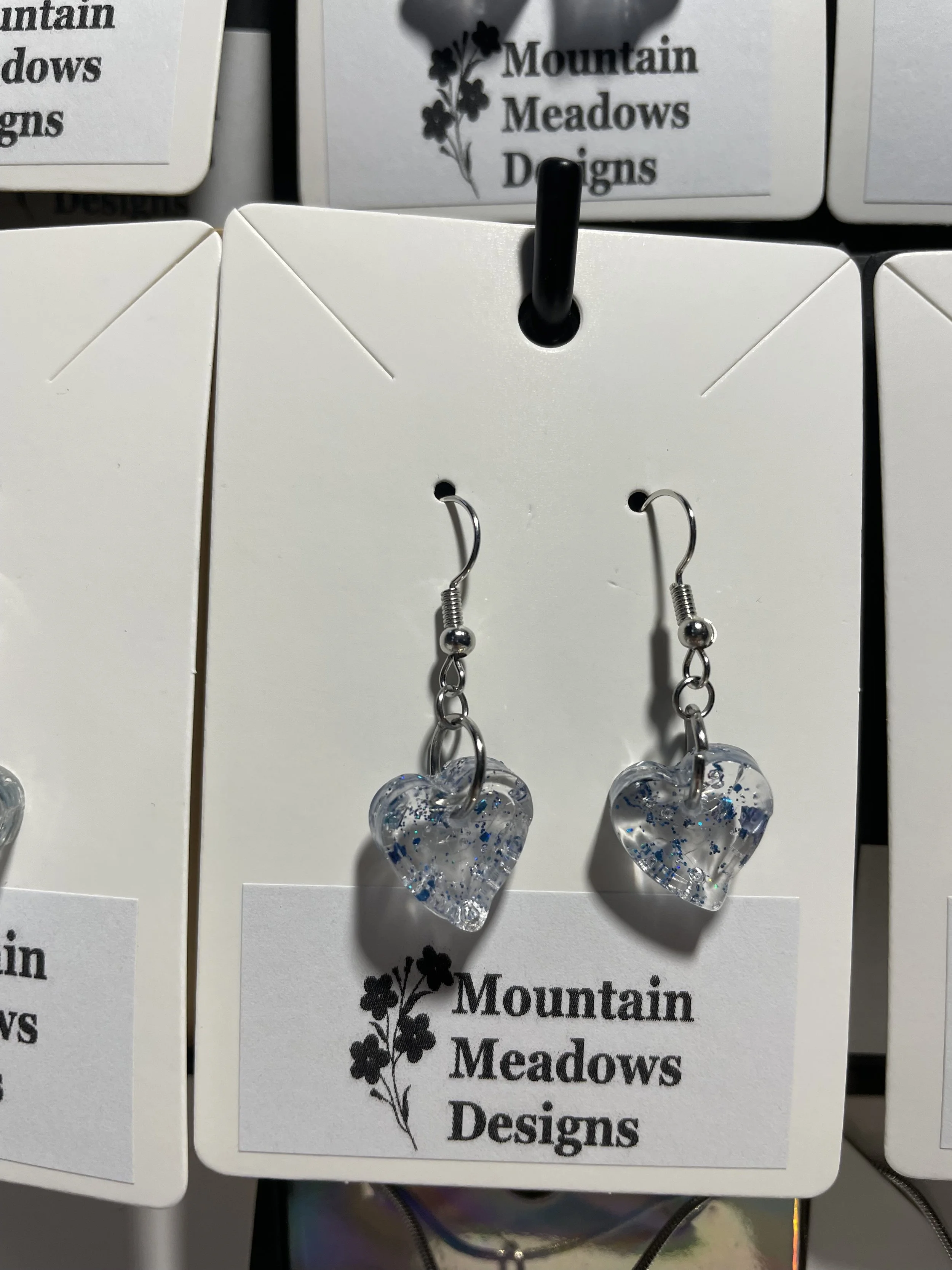 Blue Glitter Heart Earrings (long).jpg