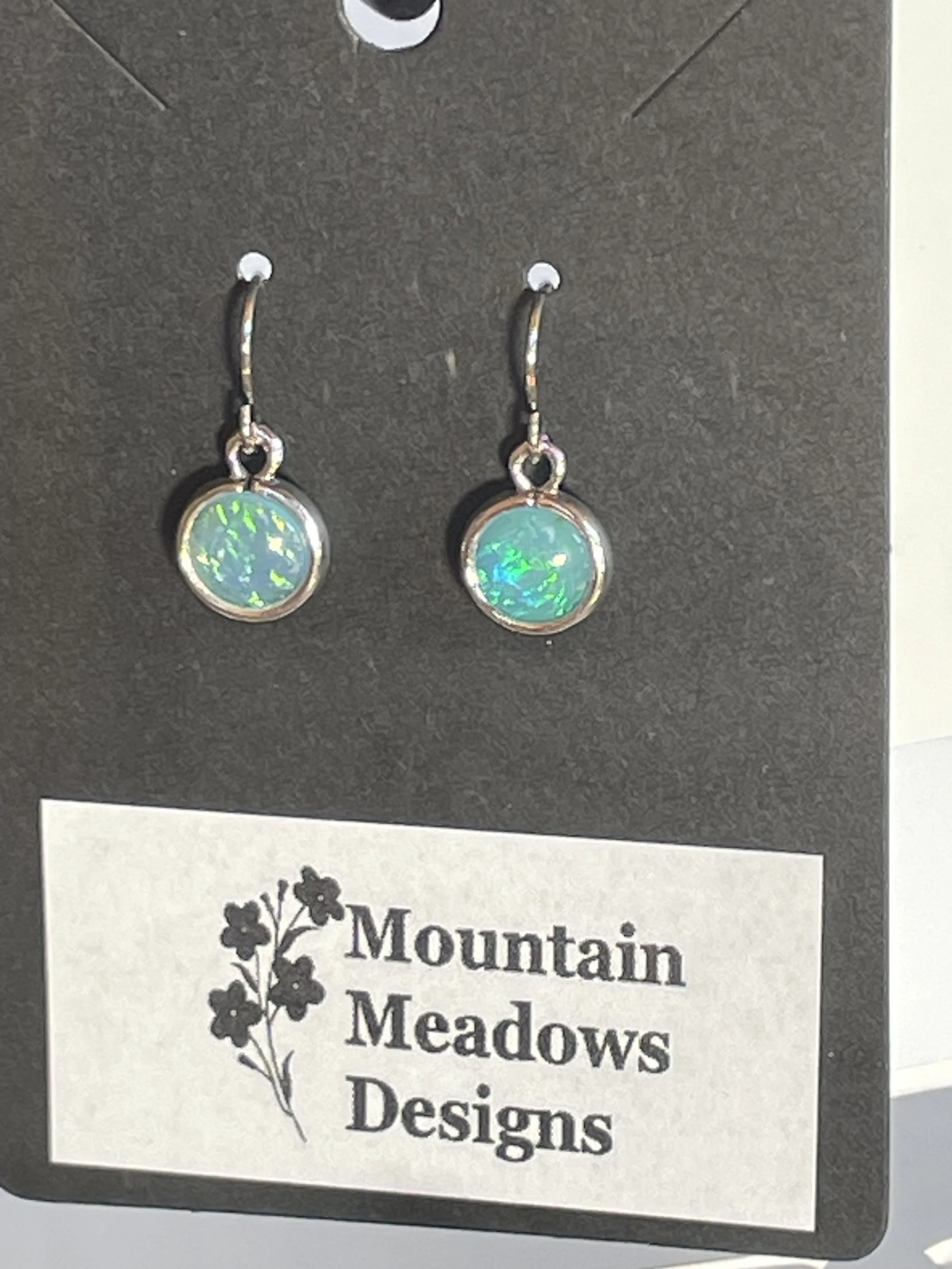 Opal Ice Blue/Green Earrings