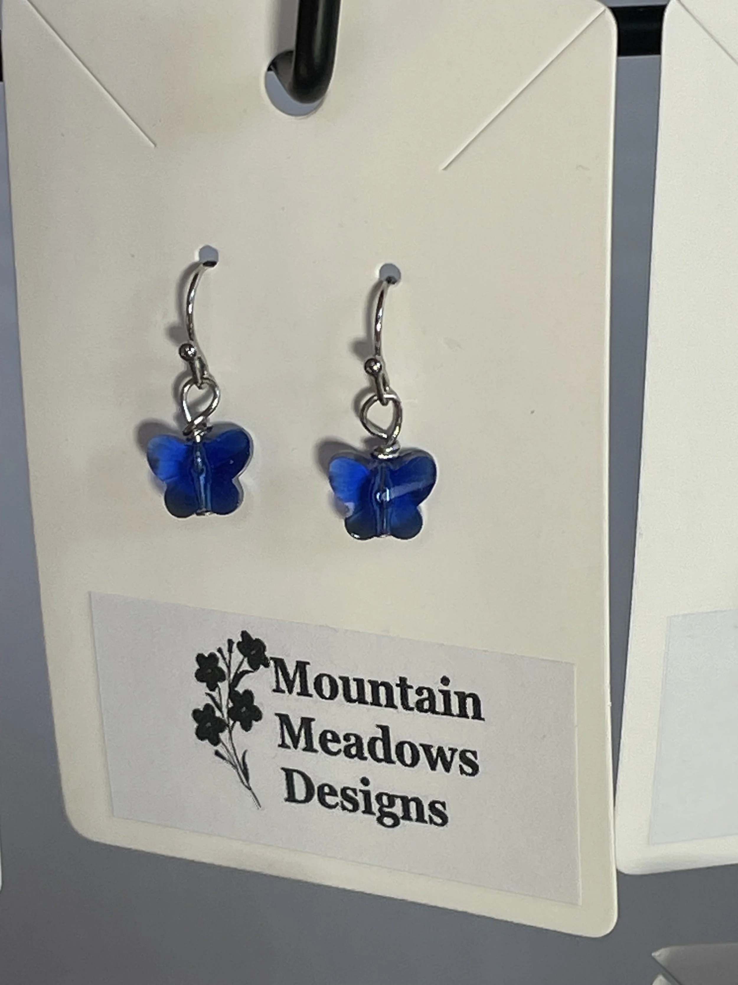 Glass Butterfly Earrings Small