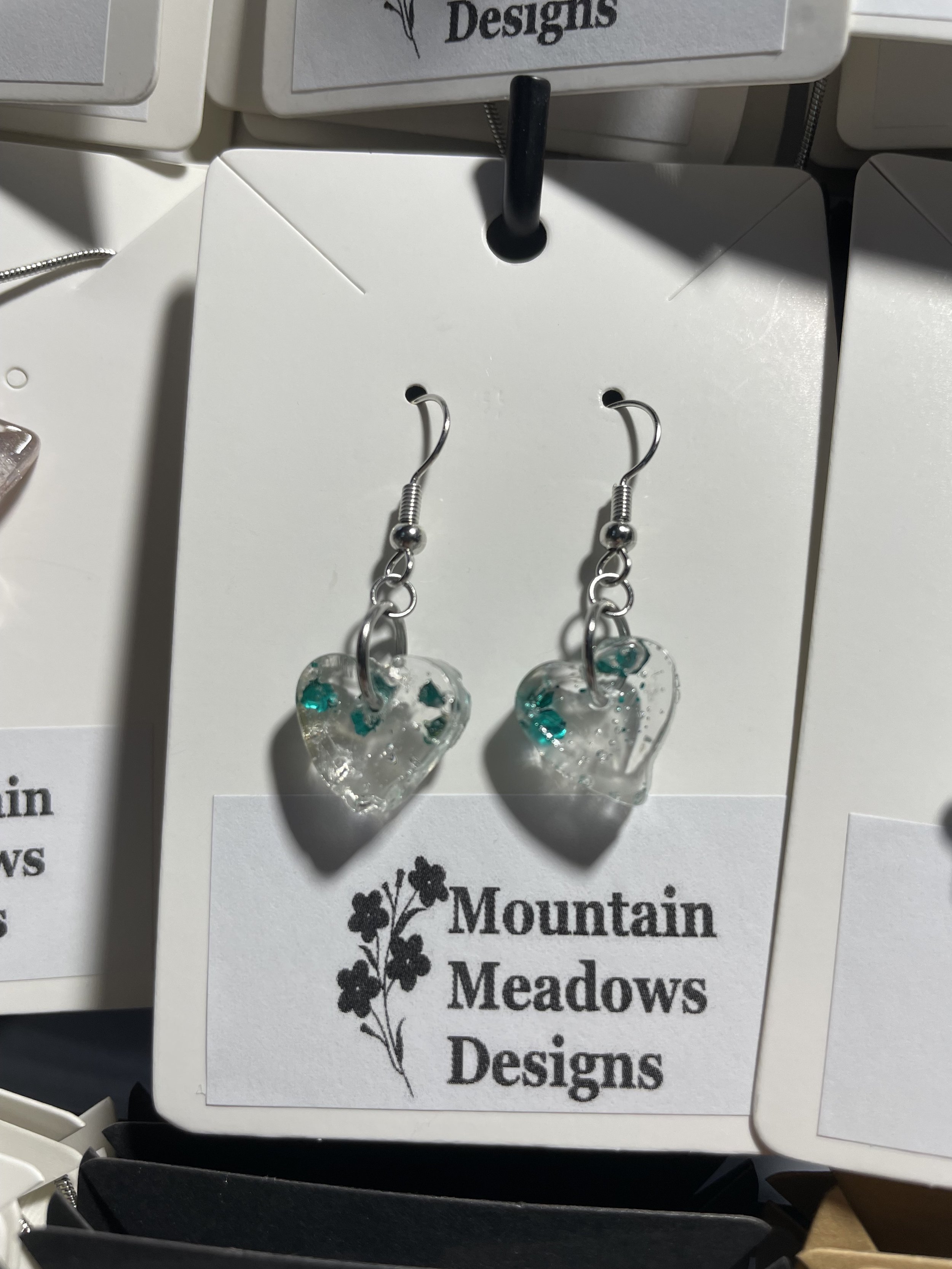 Dark Teal Glitter Heart Earrings (long).jpg