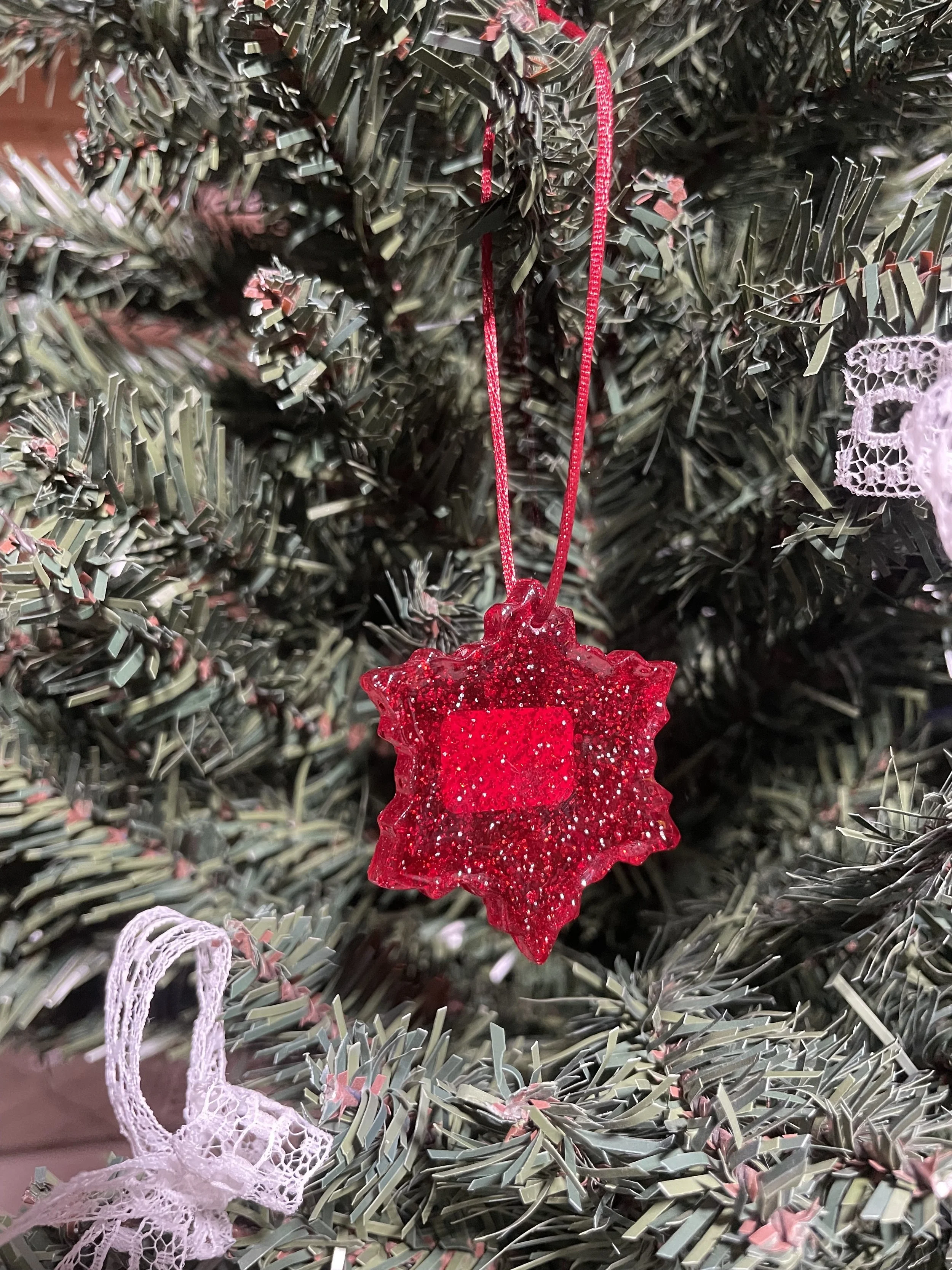 Dark Ruby Sparkle Snowflake Ornament (small).jpg