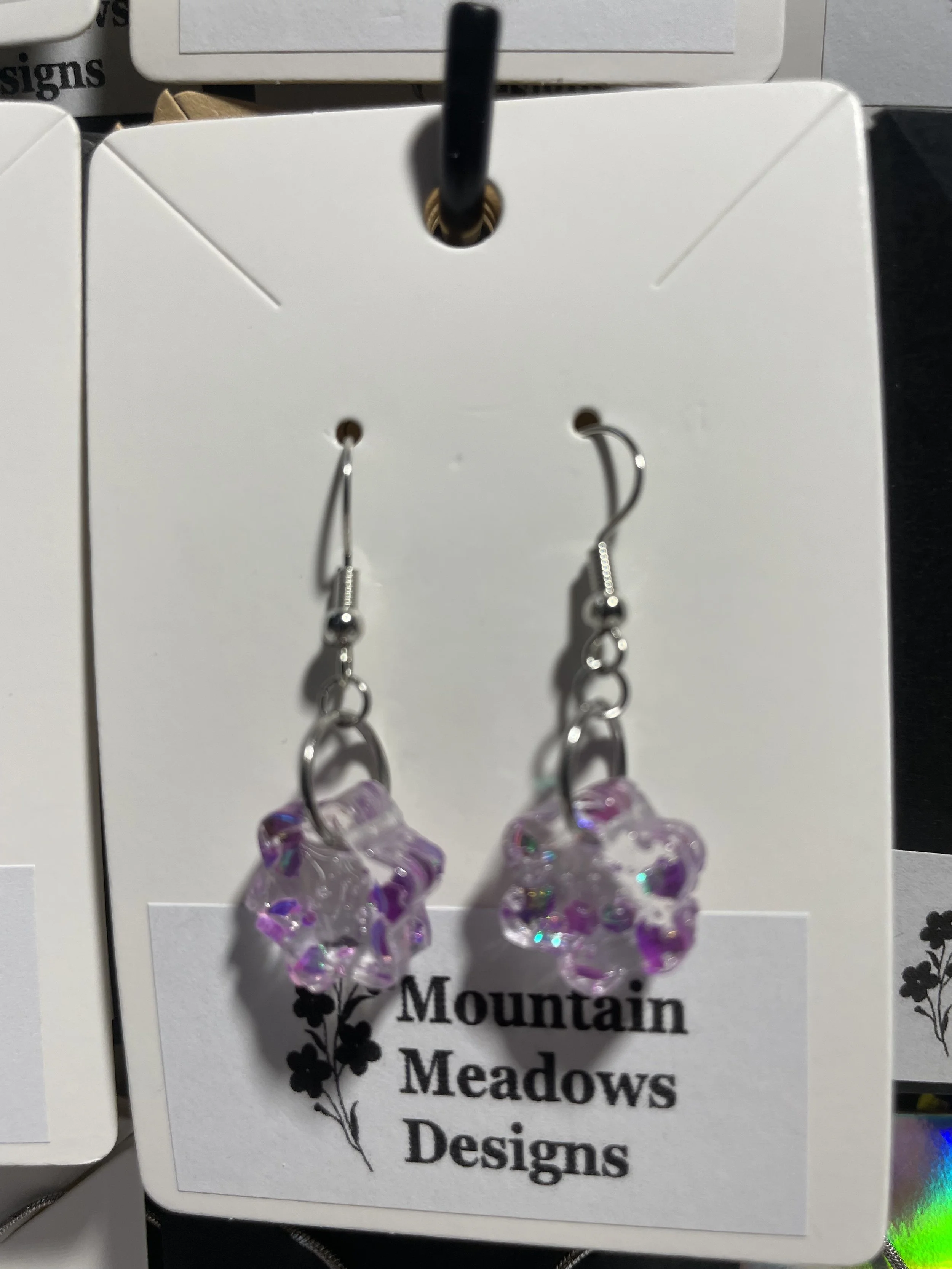 Flower Earrings (Longer earrings with coil)