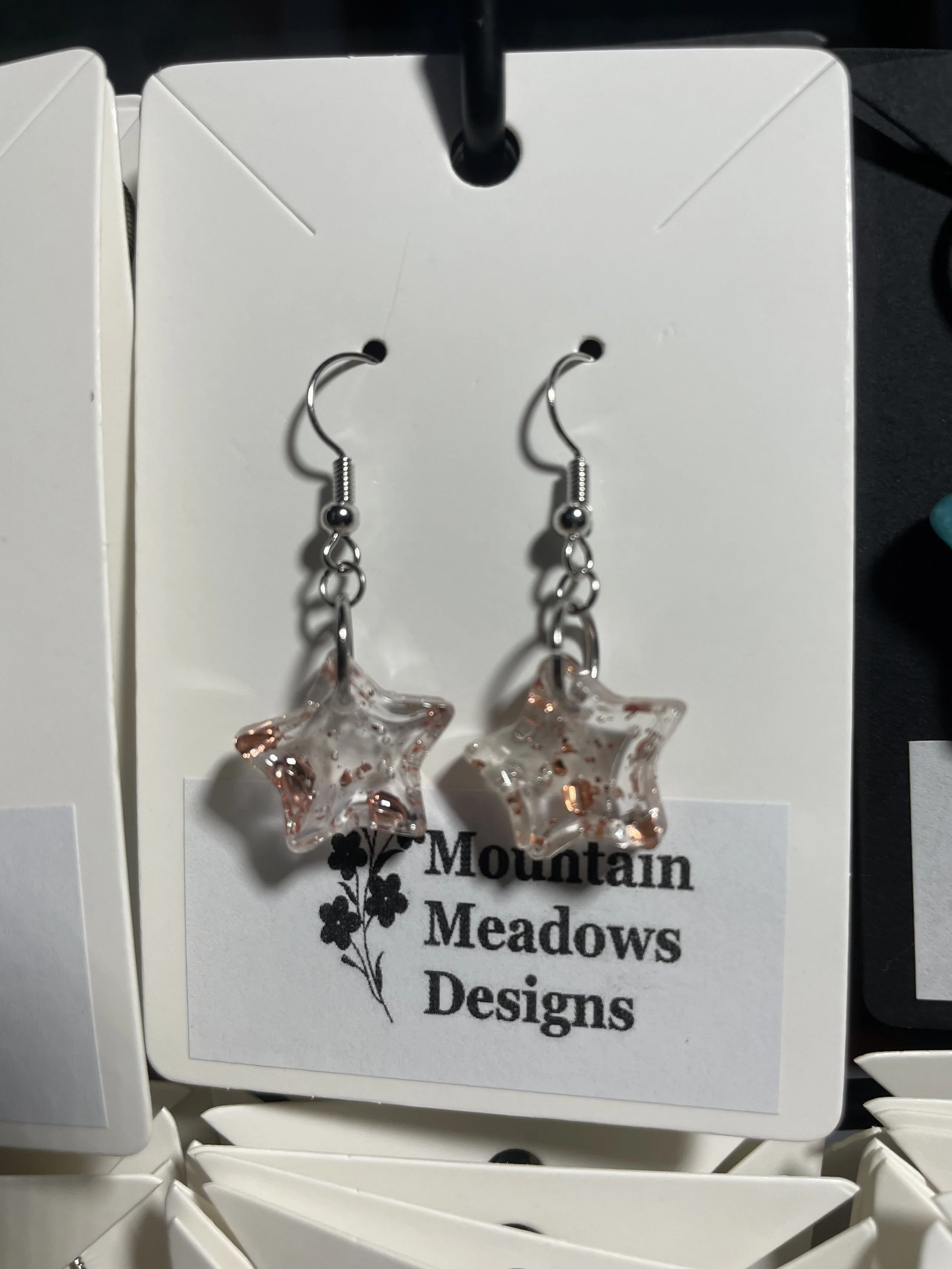 Star Earrings (Longer version with coil)