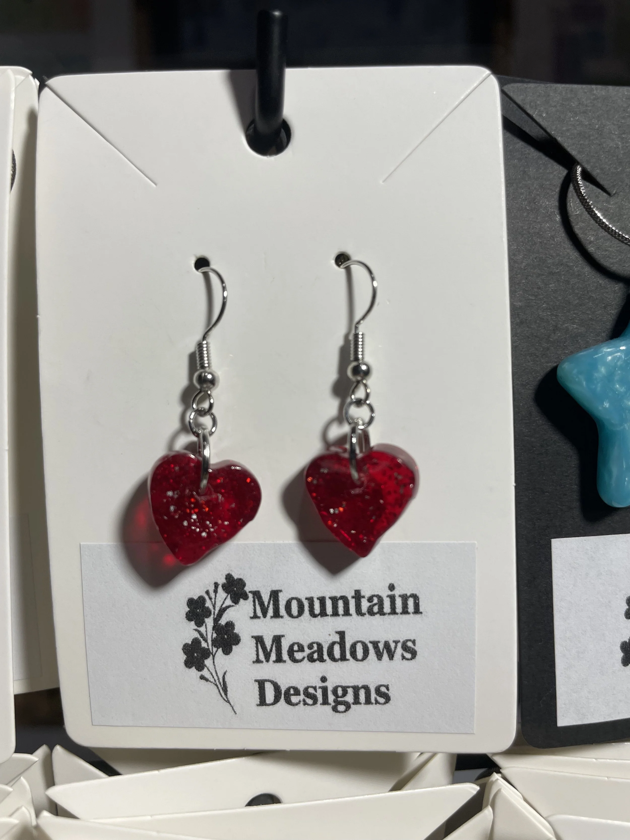 Dark Ruby Sparkle Heart Earrings (long).jpg