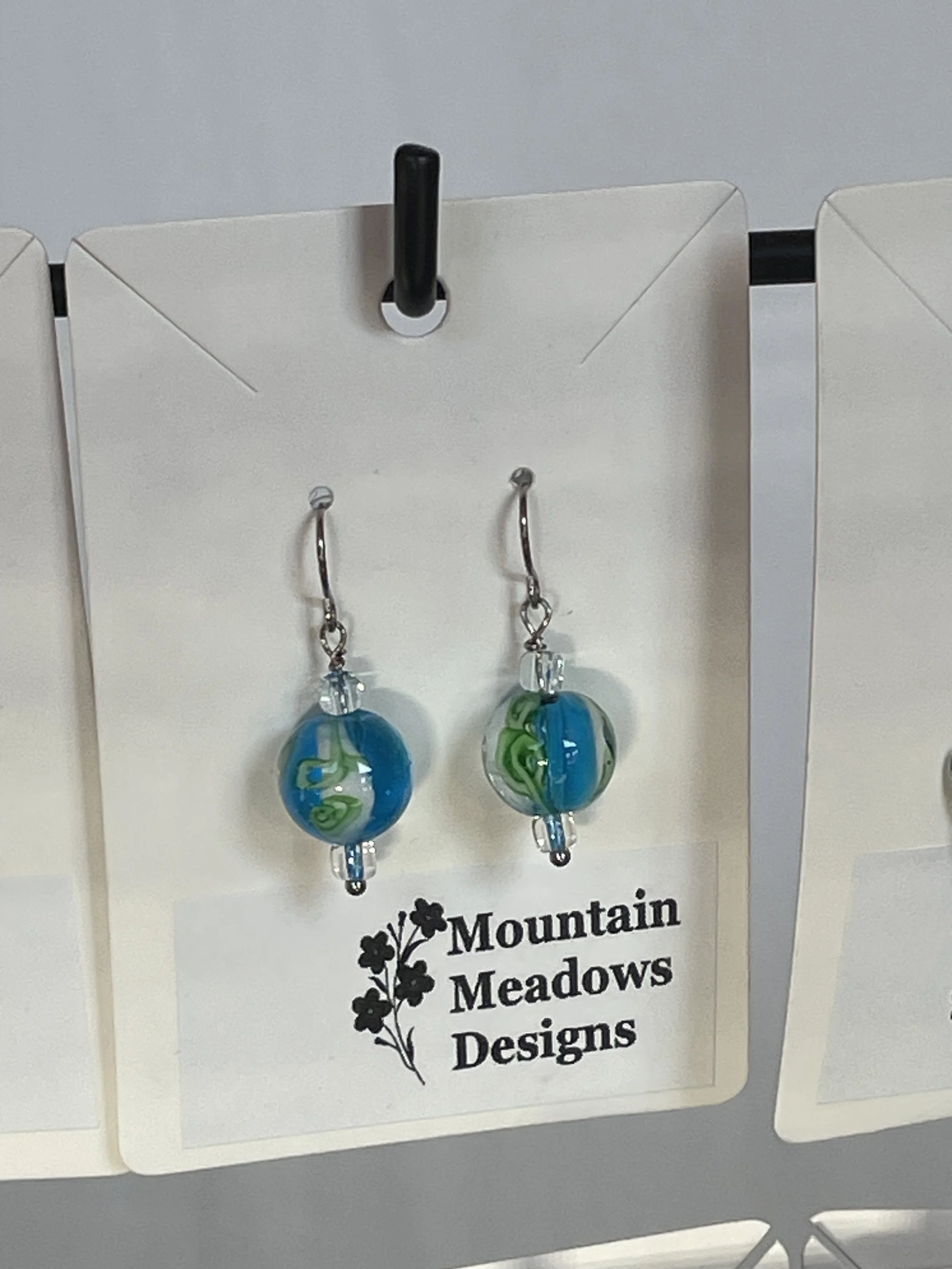 Glass Round Earrings