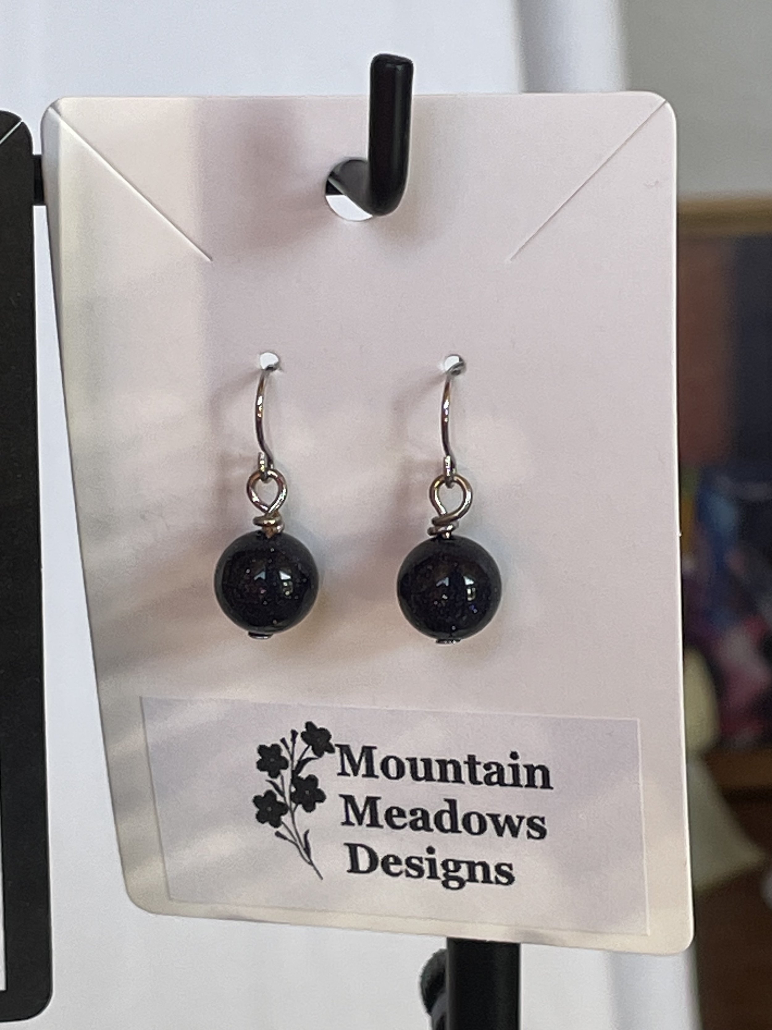 Goldstone Round Earrings