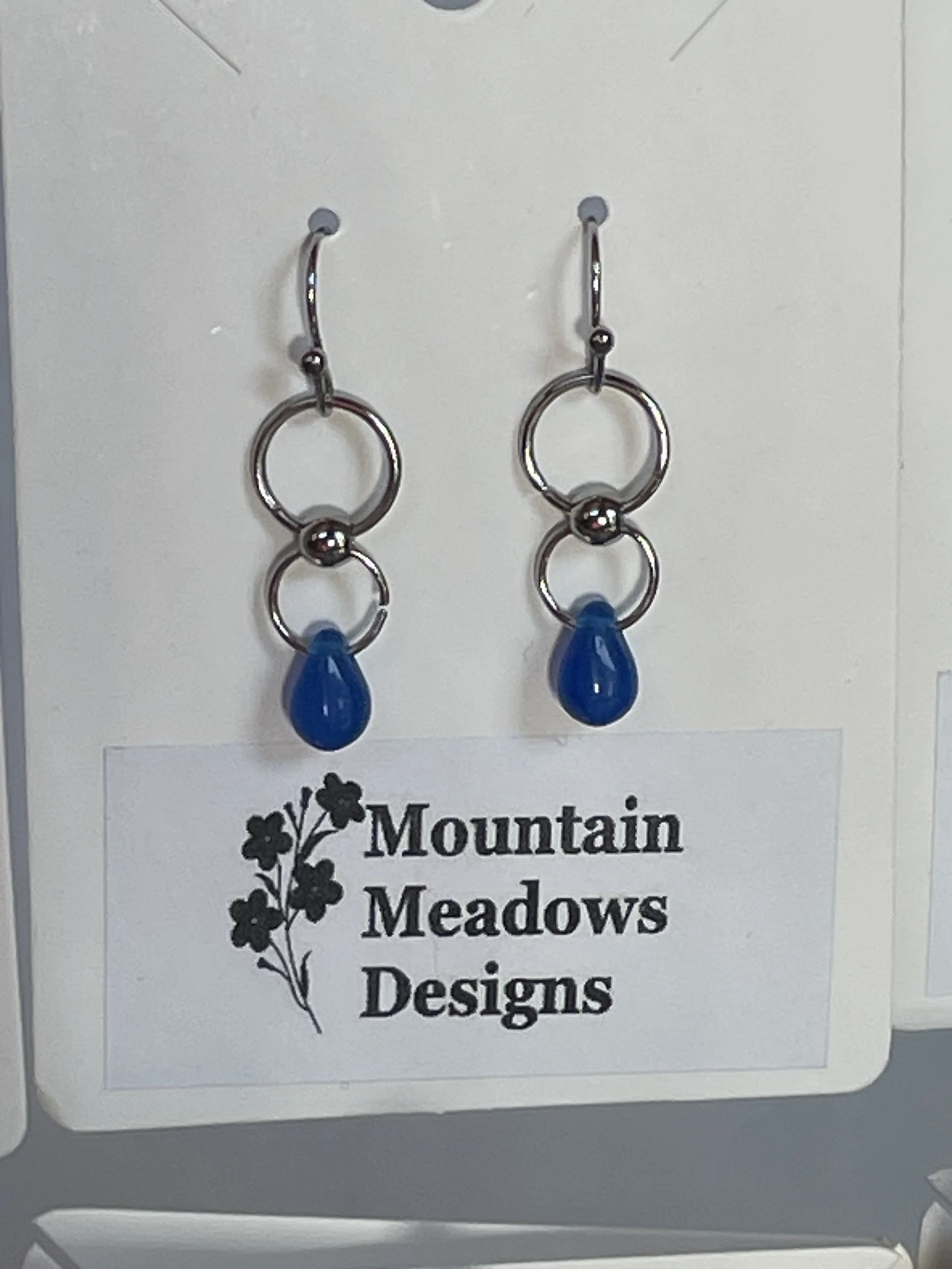 Raindrop Earrings Blue Opaque (2 rings).jpg